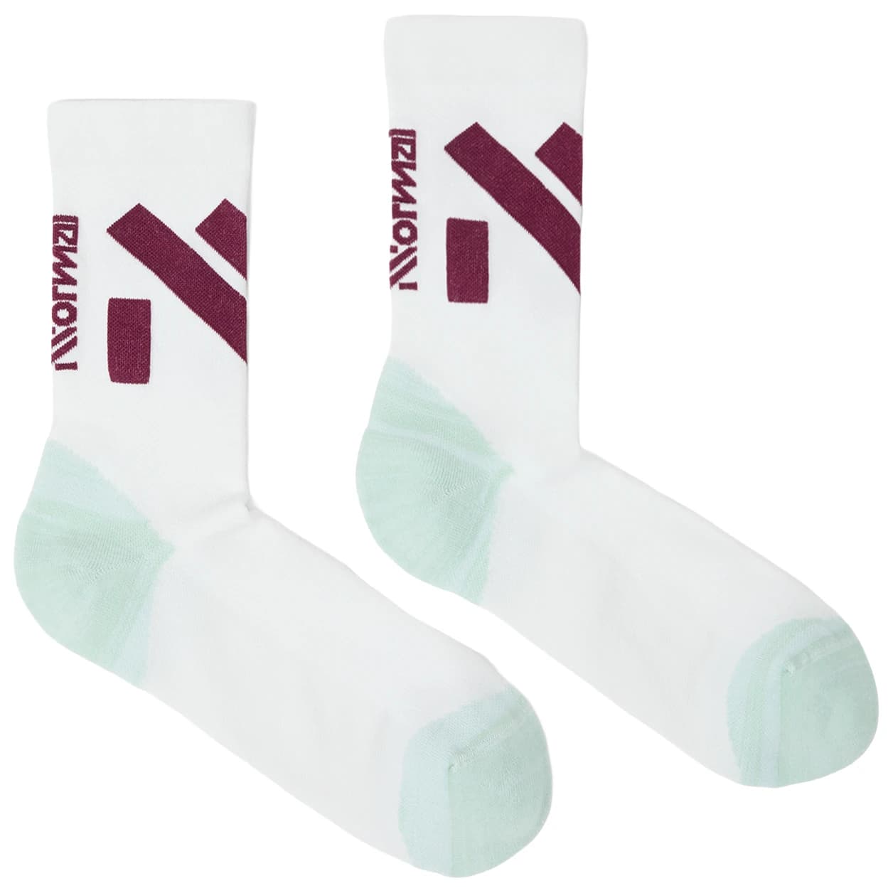 Чорапи за бягане Nnormal Race Sock Running socks - White / Green