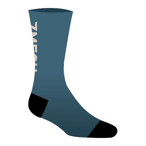 Чорапи за колоездене 7mesh Fading Light Sock Cycling socks - Lake Blue