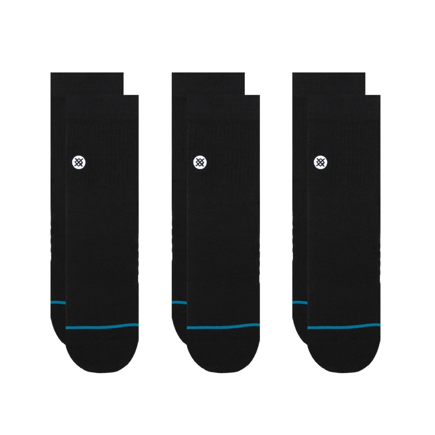 Спортни чорапи Stance Icon Quarter 3 Pack Sports socks - Black