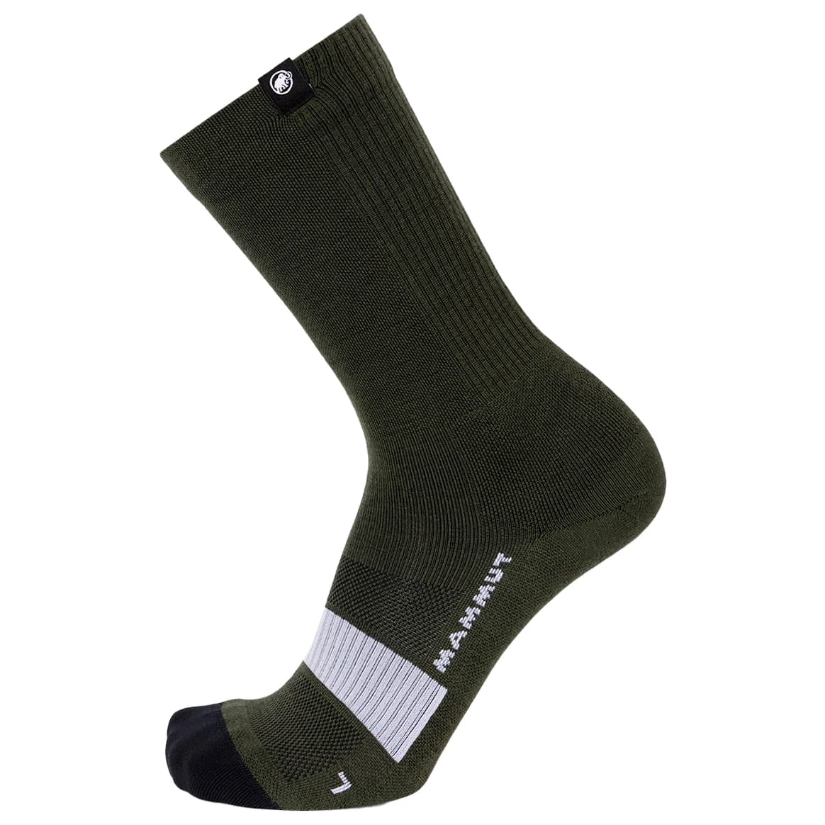 Туристически чорапи Mammut All-Mountain Targeted Cushion Merino Crew Walking socks - Dark Marsh / White II