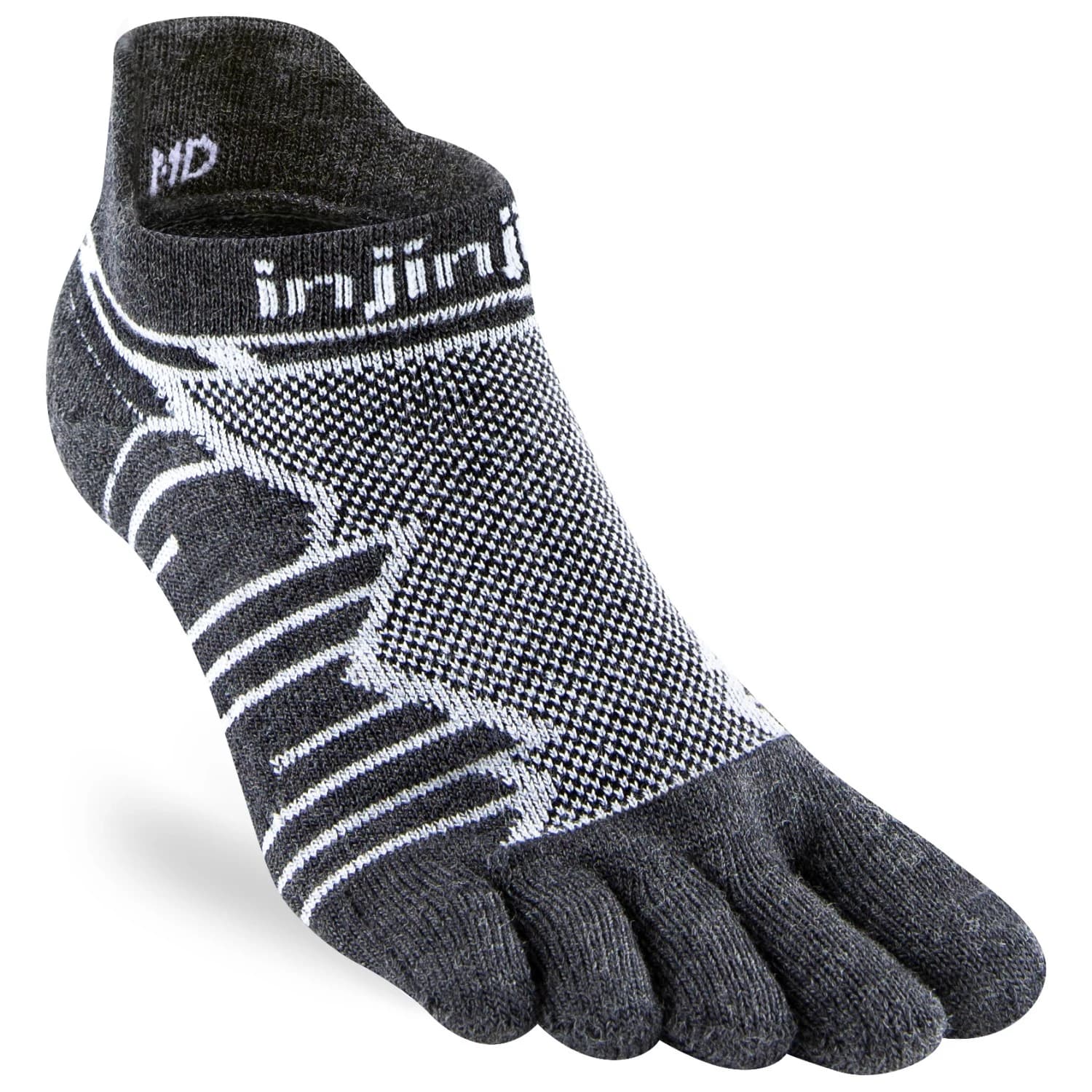 Чорапи за бягане Injinji Ultra Run No Show Wool Running socks - Slate