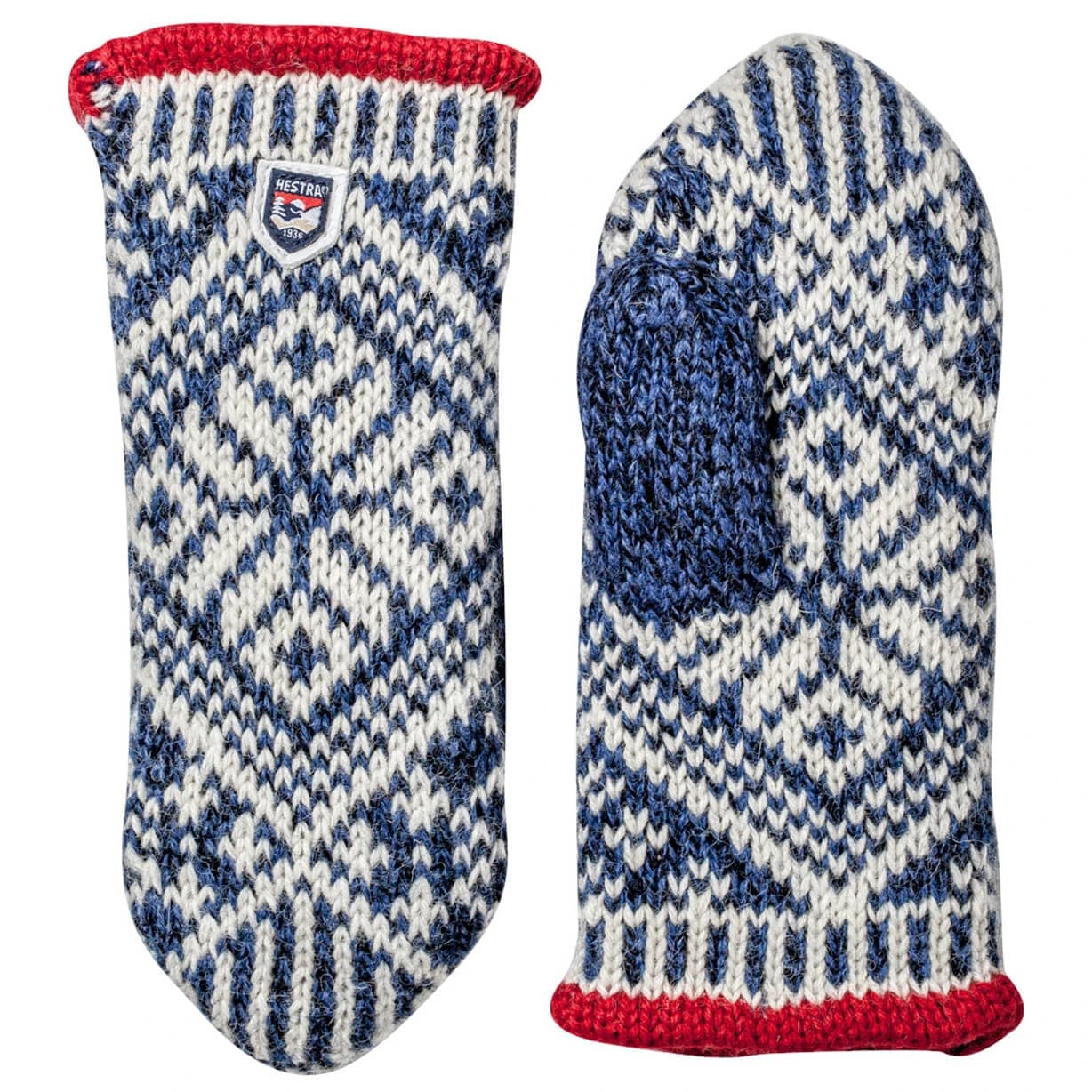 Ръкавици Hestra Nordic Wool Mitt Gloves - Medium Blue / Offwhite