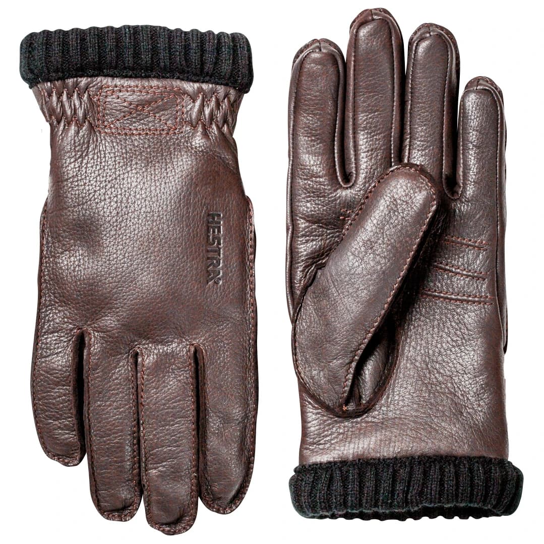 Ръкавици Hestra Deerskin Primaloft Rib Gloves - Dark Brown