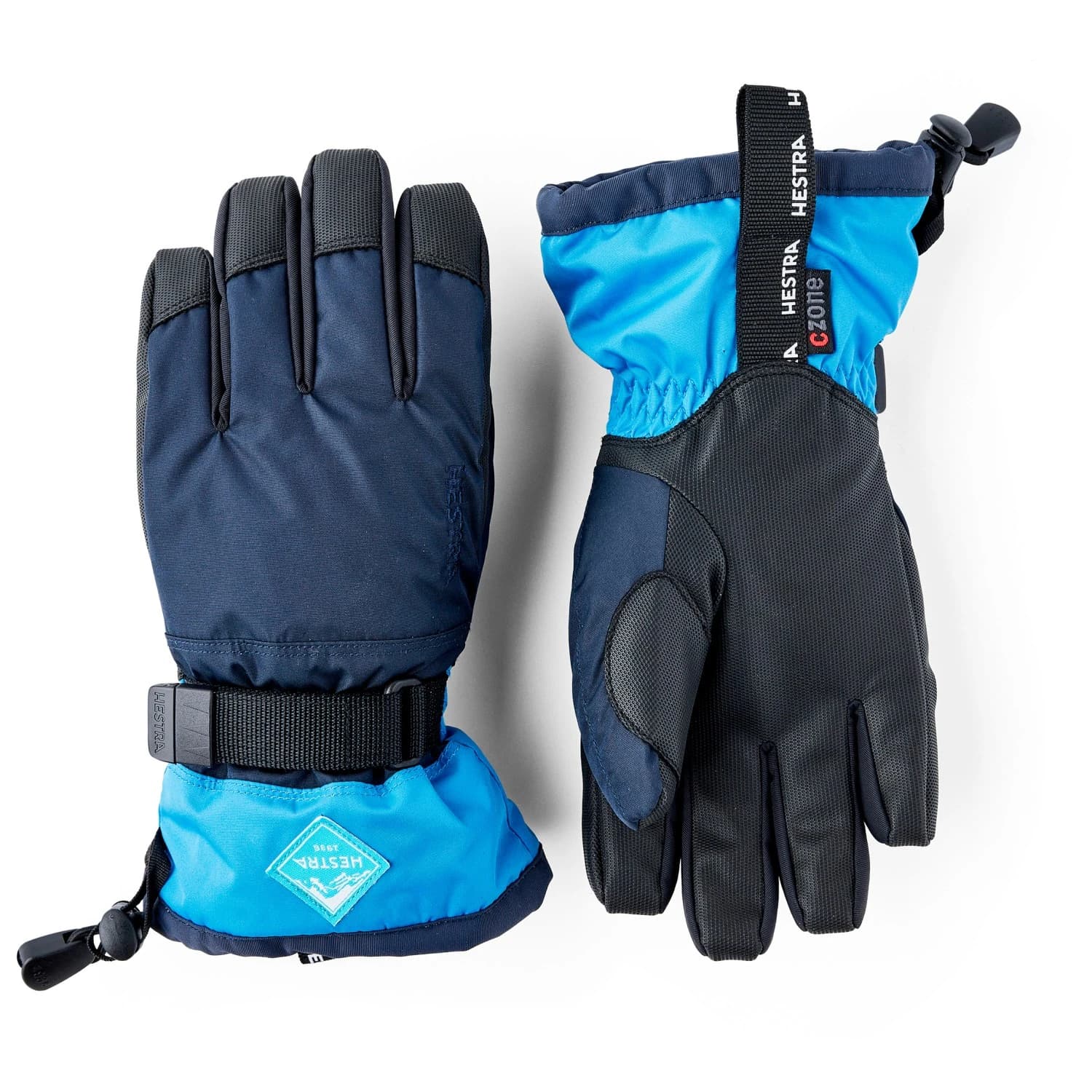 Ръкавици Hestra Gauntlet Czone Junior 5 Finger Gloves - Dark Navy / Sky Blue