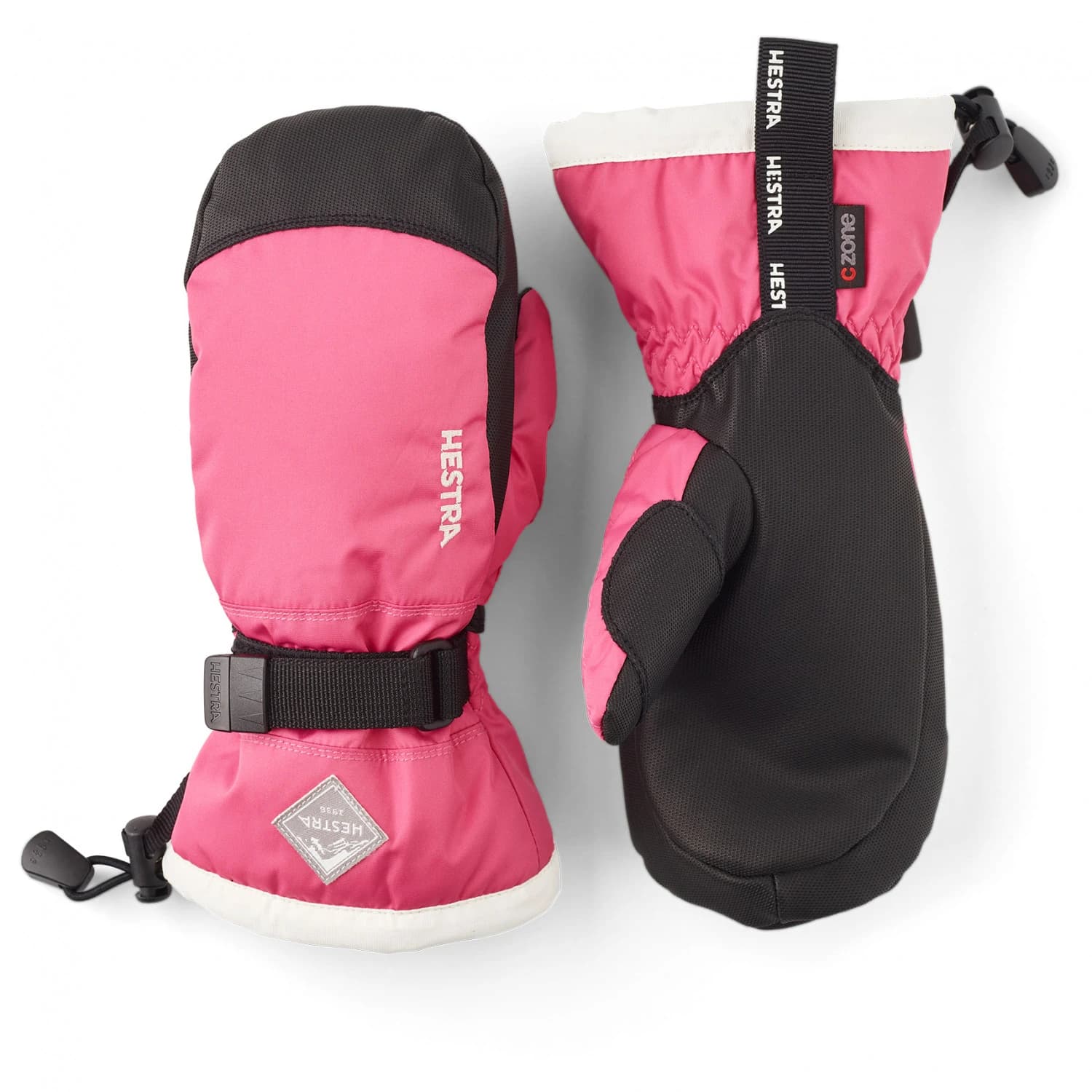 Ръкавици Hestra Gauntlet Czone Junior Mitt Gloves - Fuchsia / Ivory