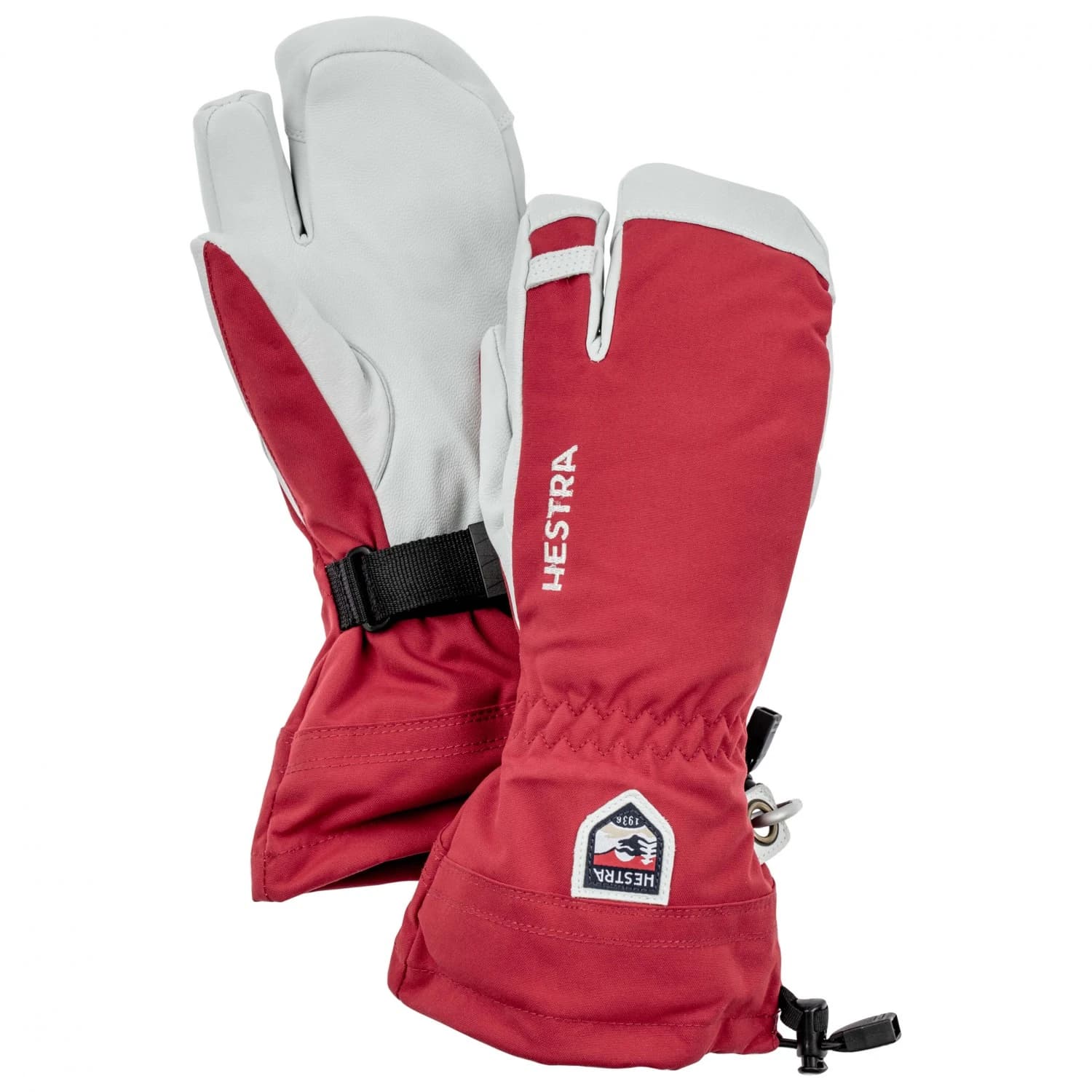 Ръкавици Hestra Army Leather Heli Ski 3 Finger Gloves - Red