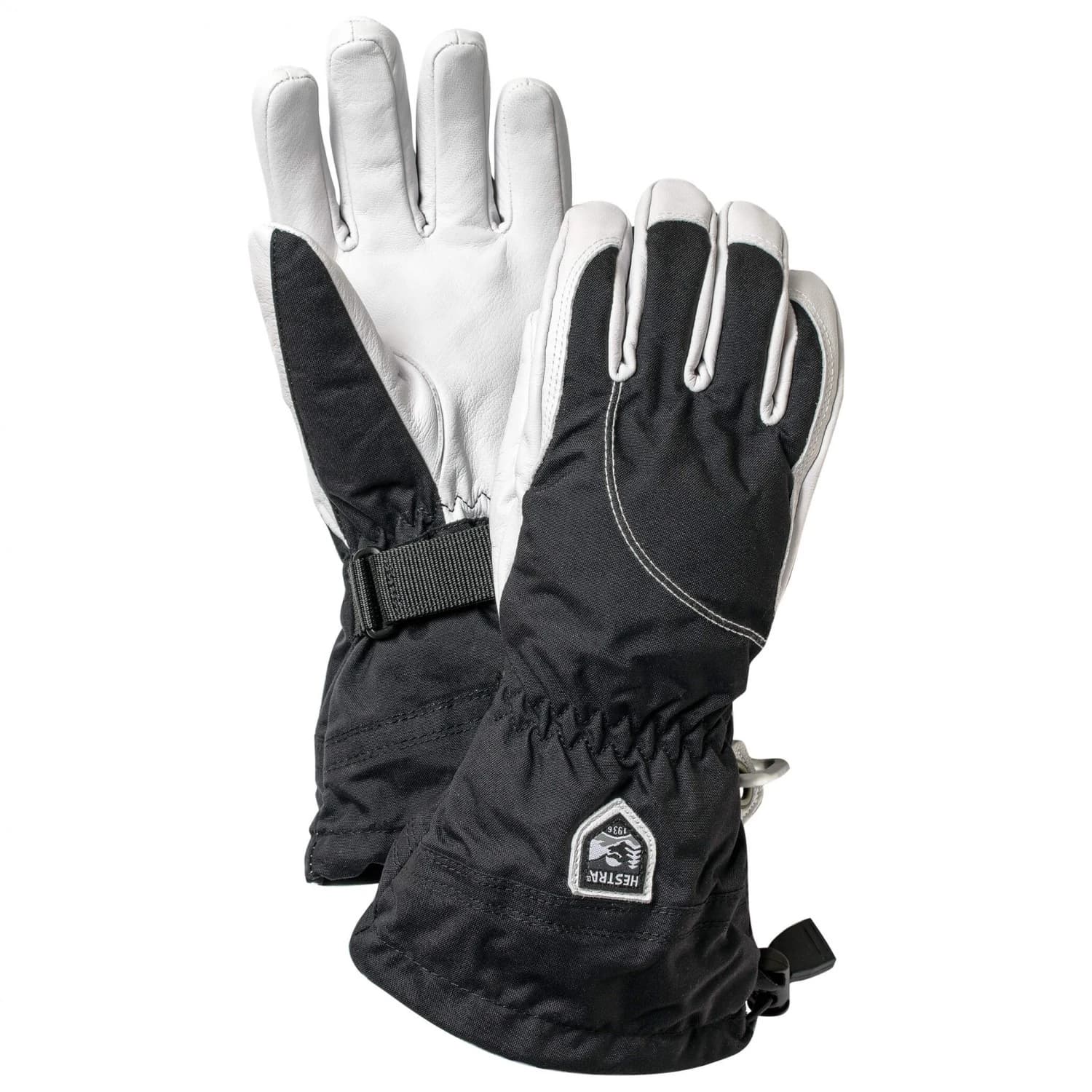 Дамски ръкавици Hestra Women's Heli Ski 5 Finger Gloves - Black / Offwhite