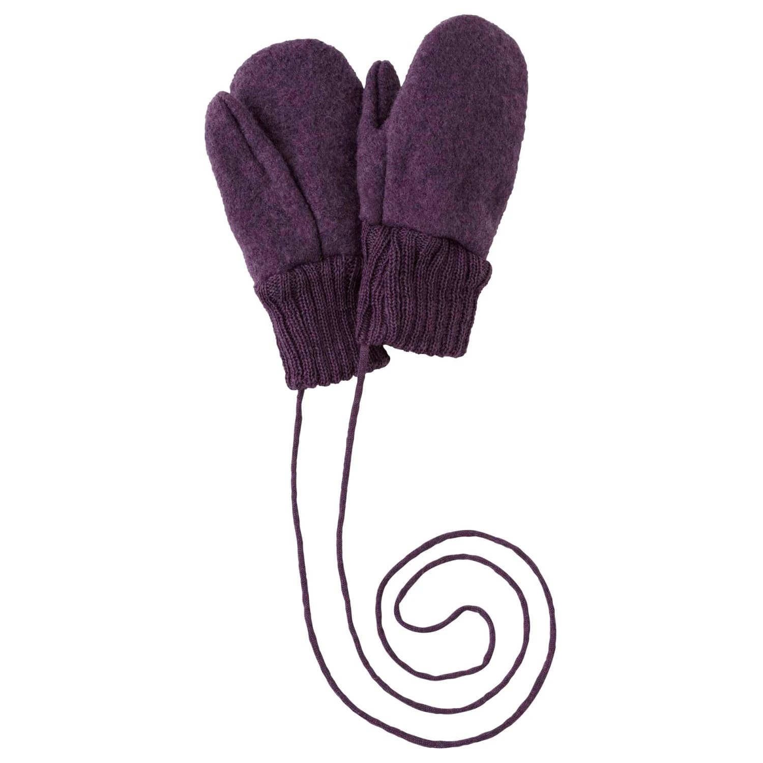 Детски ръкавици disana Kids' Boiled Wool Gloves - Aubergine