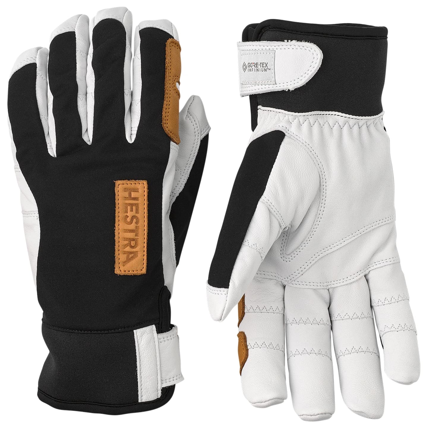 Ръкавици Hestra Ergo Grip Active Wool Terry 5 Finger Gloves - Black / Offwhite