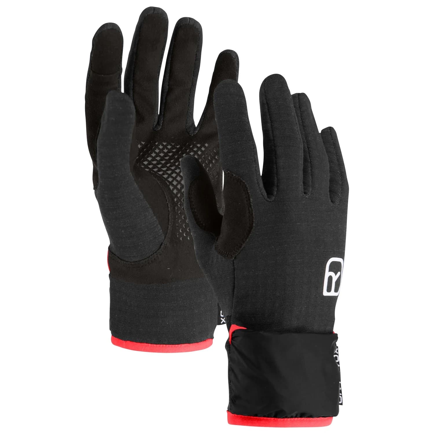 Дамски ръкавици Ortovox Women's Fleece Grid Cover Glove - Black Raven