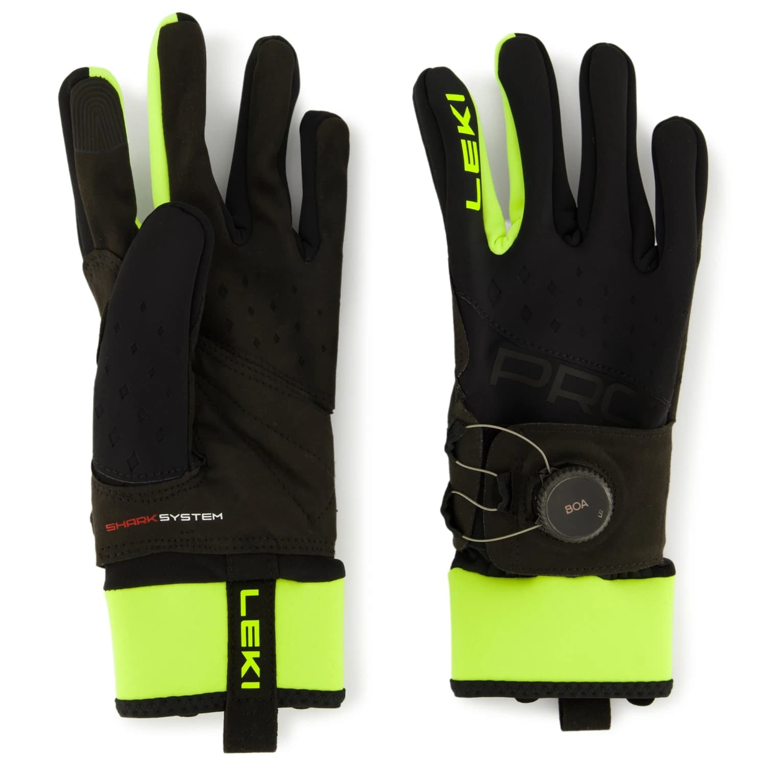 Ръкавици Leki PRC Boa Shark Gloves - Black / Neon Yellow