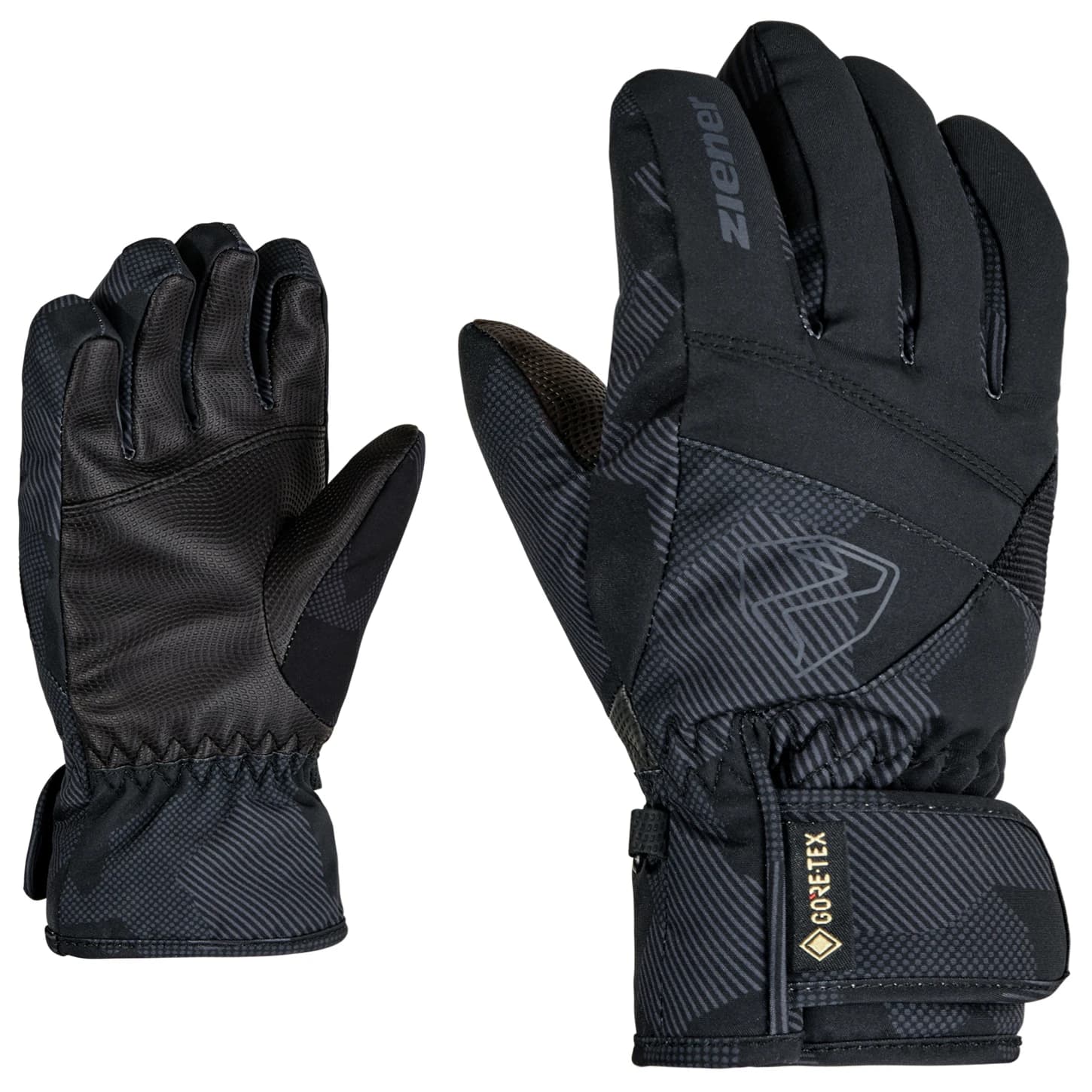 Детски ръкавици Ziener Kid's Leif GTX Gloves - Black / Gray Ink Camo