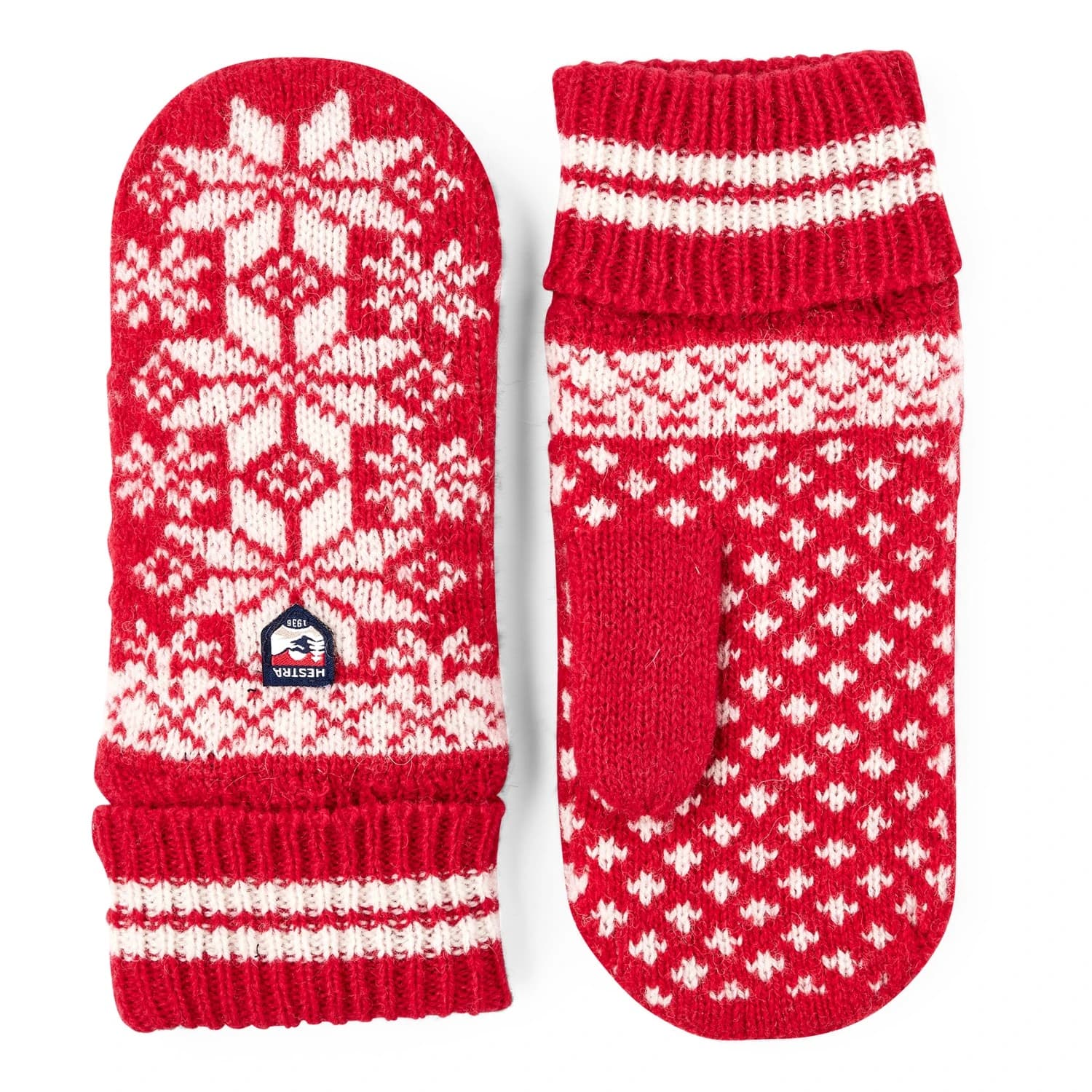 Детски ръкавици Hestra Kid's Nordic Junior Mitt Gloves - Red / Offwhite