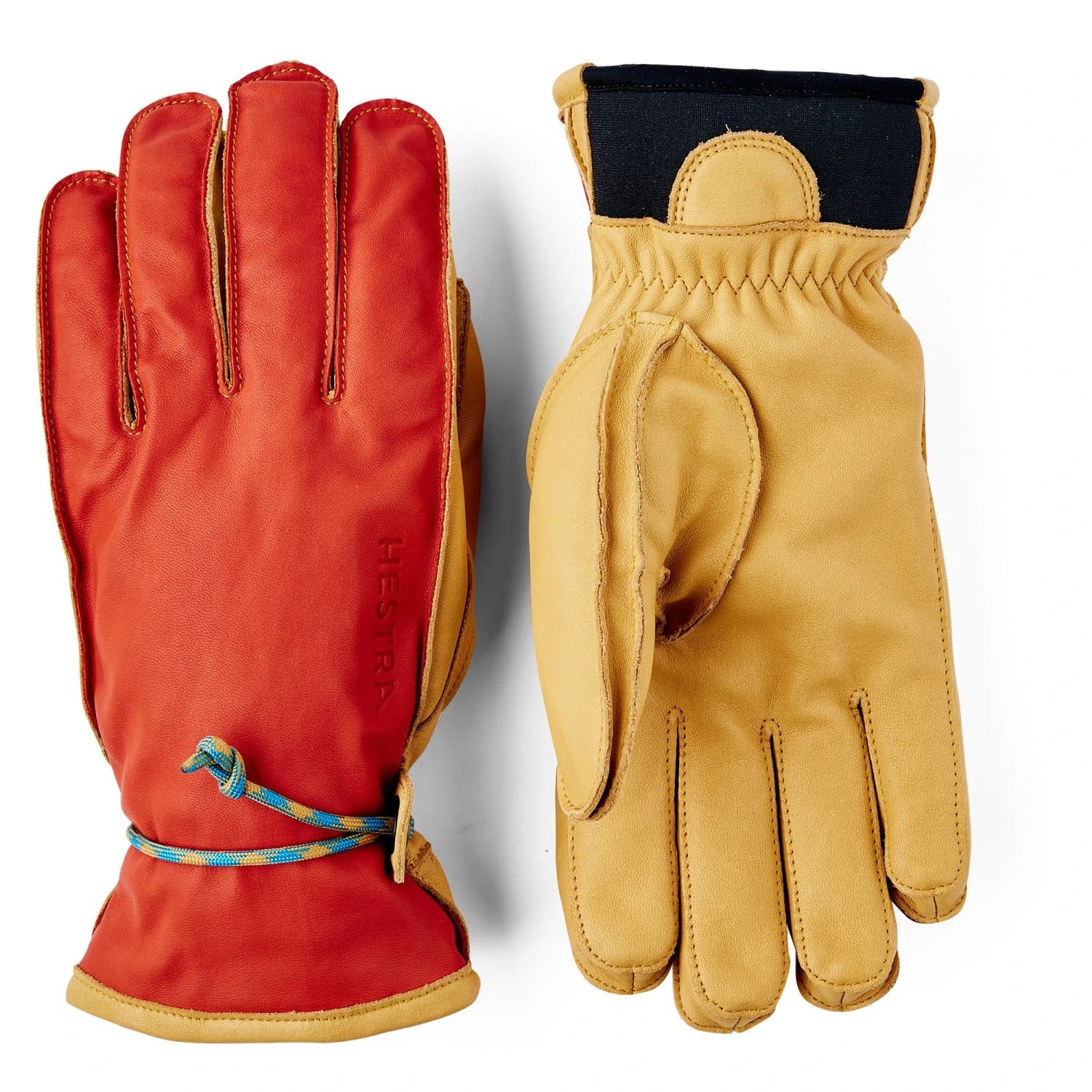 Ръкавици Hestra Wakayama 5 Finger Gloves - Flame Red / Tan