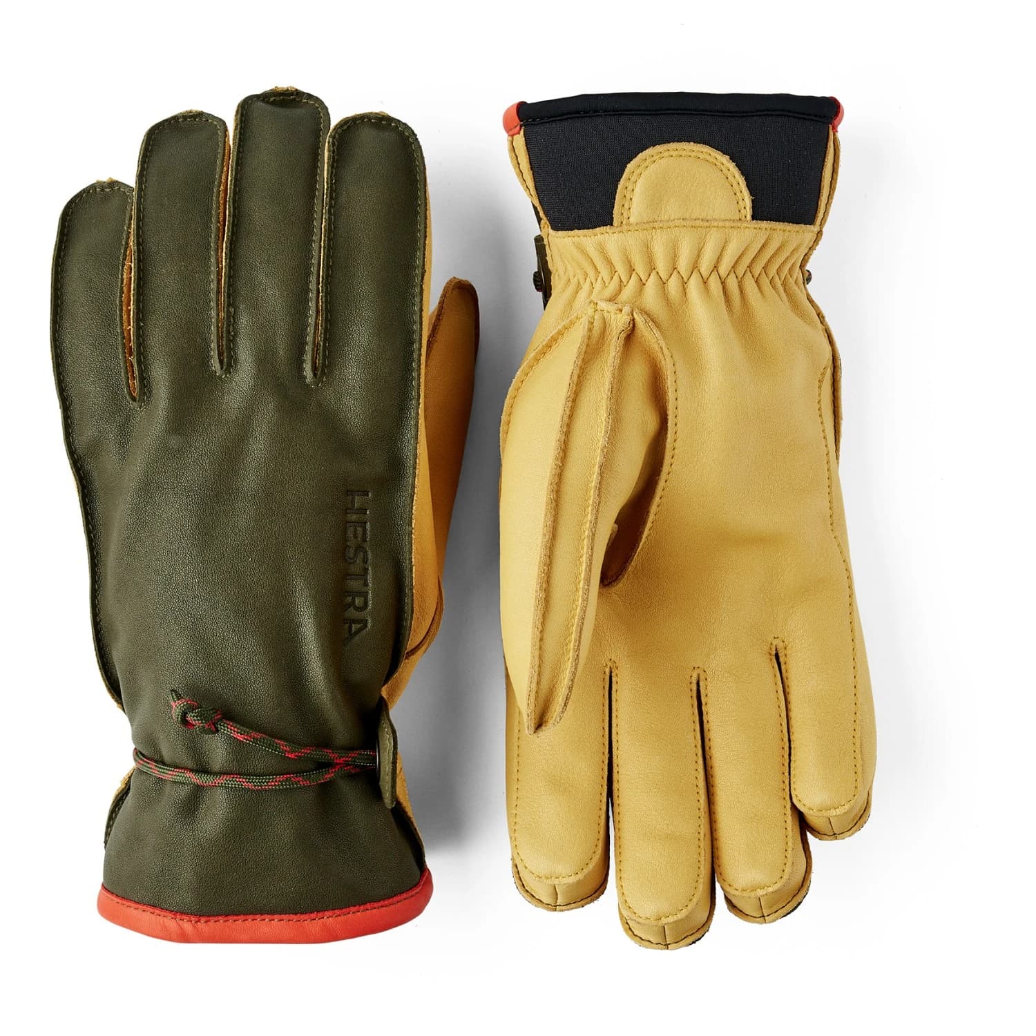 Ръкавици Hestra Wakayama 5 Finger Gloves - Loden / Tan