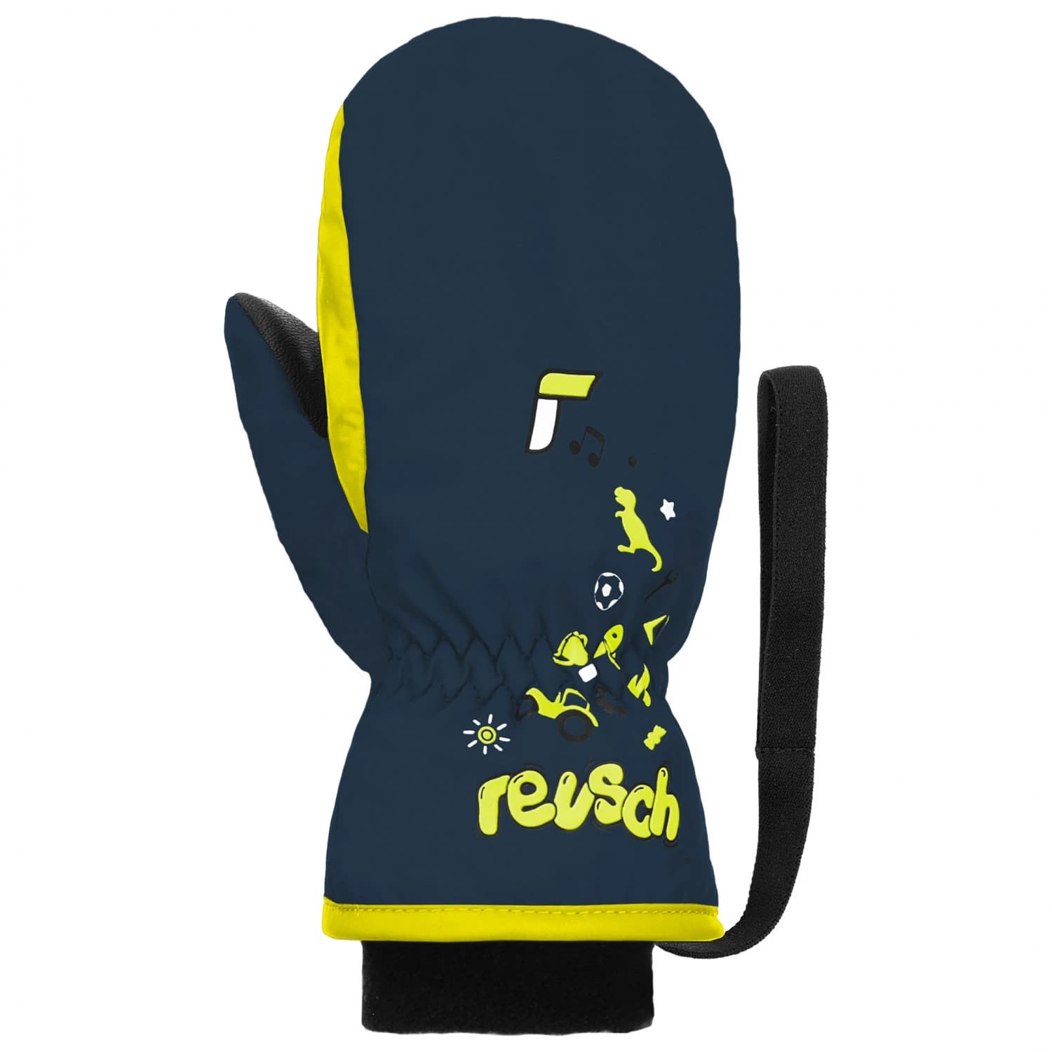Детски ръкавици Reusch Kid's Kids Mitten Gloves - Dress Blue / Safety Yellow