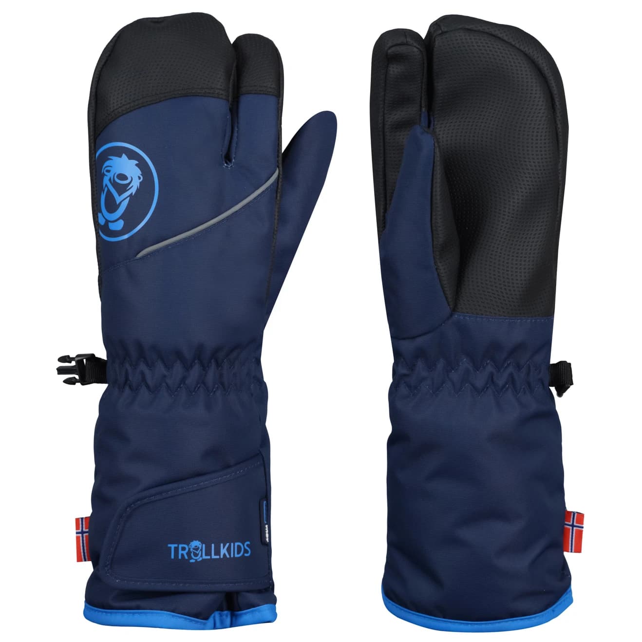 Детски ръкавици Trollkids Kid's Troll 3 Finger Glove - Navy / Medium Blue