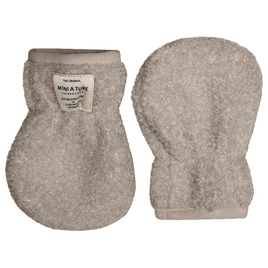 Детски ръкавици Mini a ture Kid's Matwolmer Teddyfleece Mittens Gloves - Grey Brown