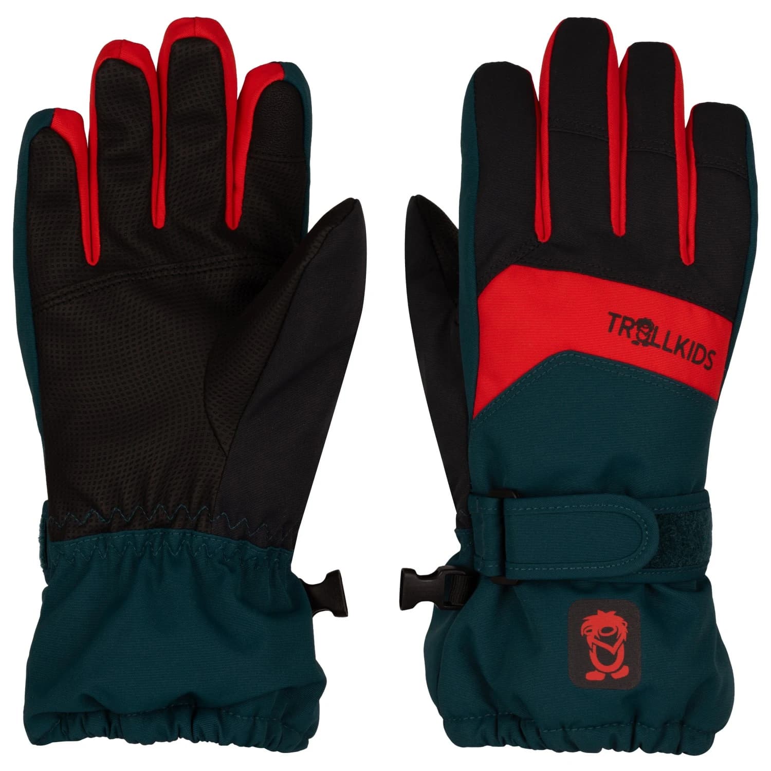 Детски ръкавици Trollkids Kid's Rauland Glove - Midnight Petrol / Chili Red / Black
