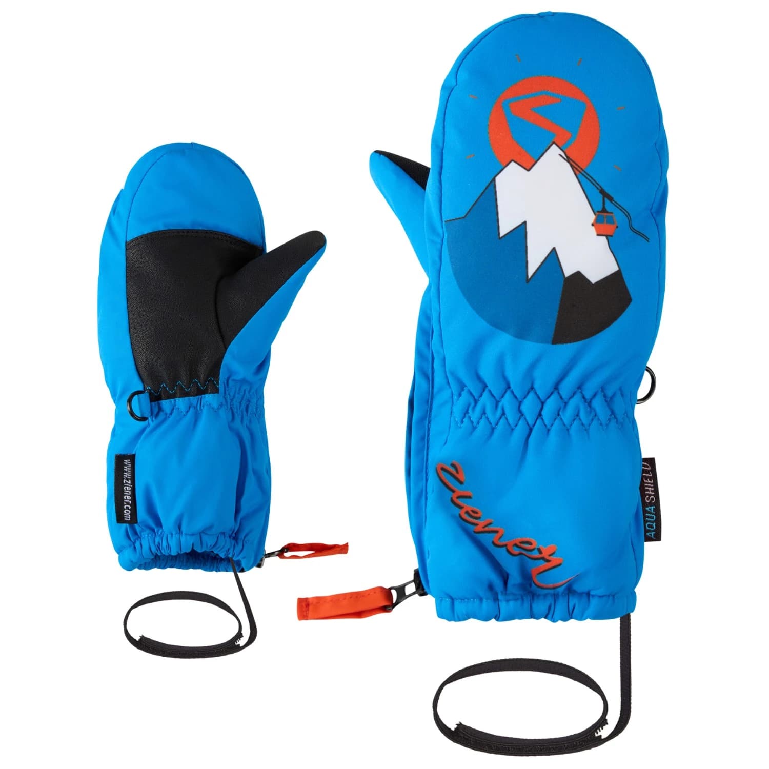Детски ръкавици Ziener Kid's Leprint-Z AS Gloves - Persian Blue