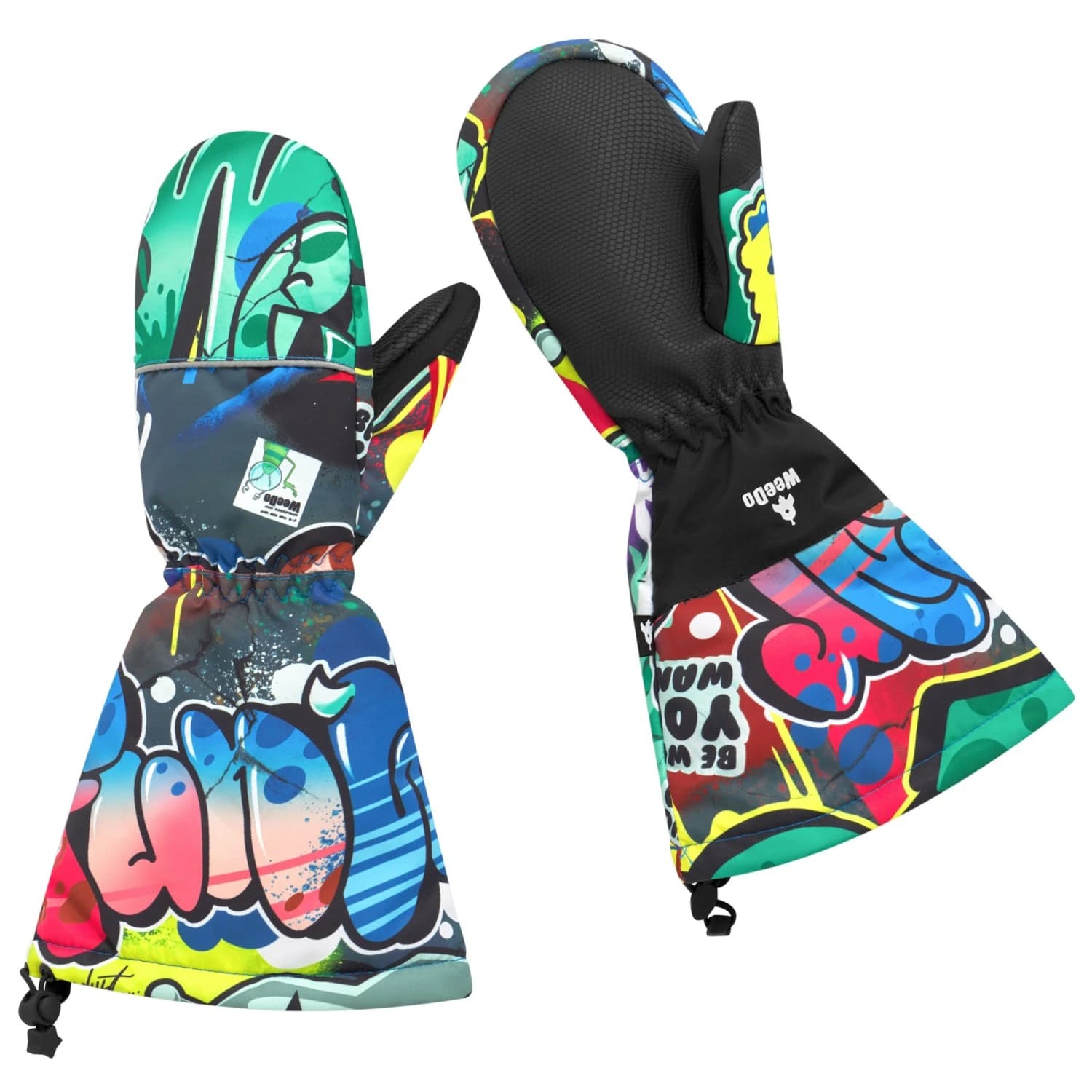 Детски ръкавици WeeDo Kid's Cosmo Sprayprint Handschuhe Gloves - Print / Black