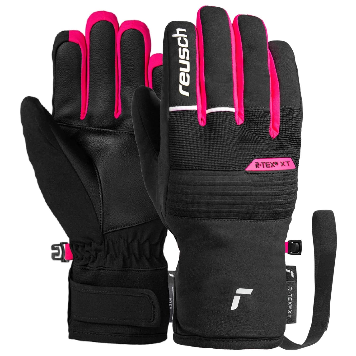Детски ръкавици Reusch Kid's Benji R-Tex XT Gloves - Black / White / Pink Glo