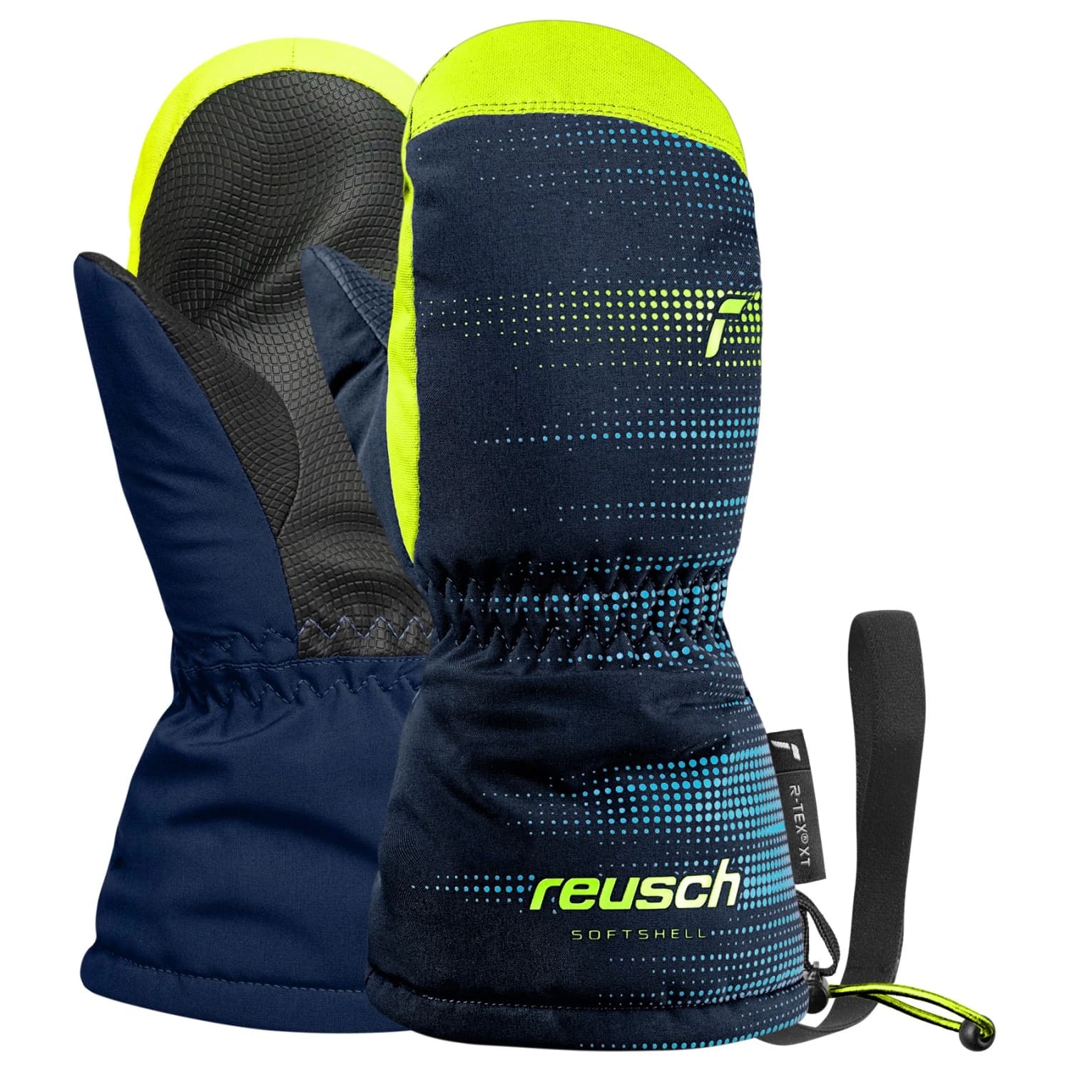 Детски ръкавици Reusch Kid's Maxi R-Tex XT Mitten Gloves - Dress Blue / Safety Yellow