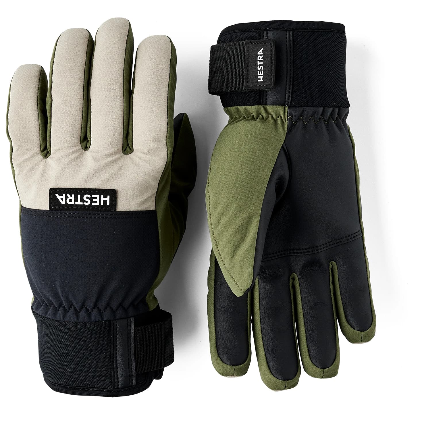 Ръкавици Hestra Orion 5 Finger Gloves - Beige / Olive