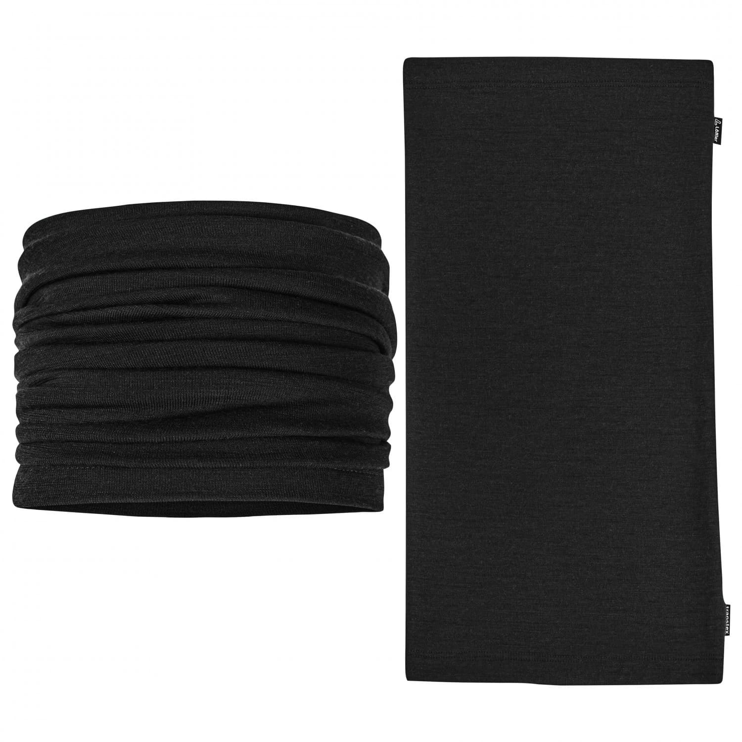 Шал Löffler Multifunctional Merino Tube Neckerchief - Black
