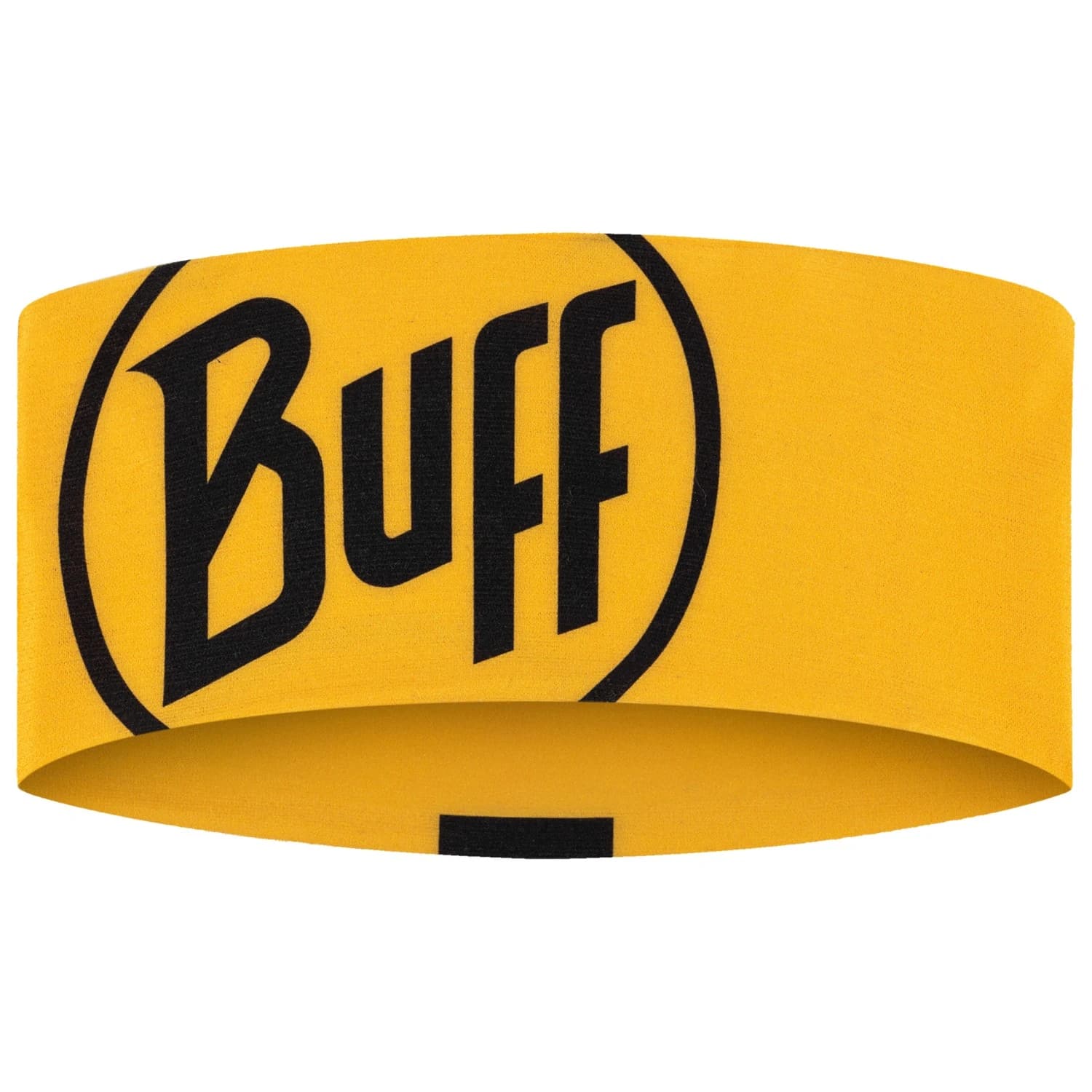 Лента за глава Buff Coolnet UV Wide Headband - Logo Yellow
