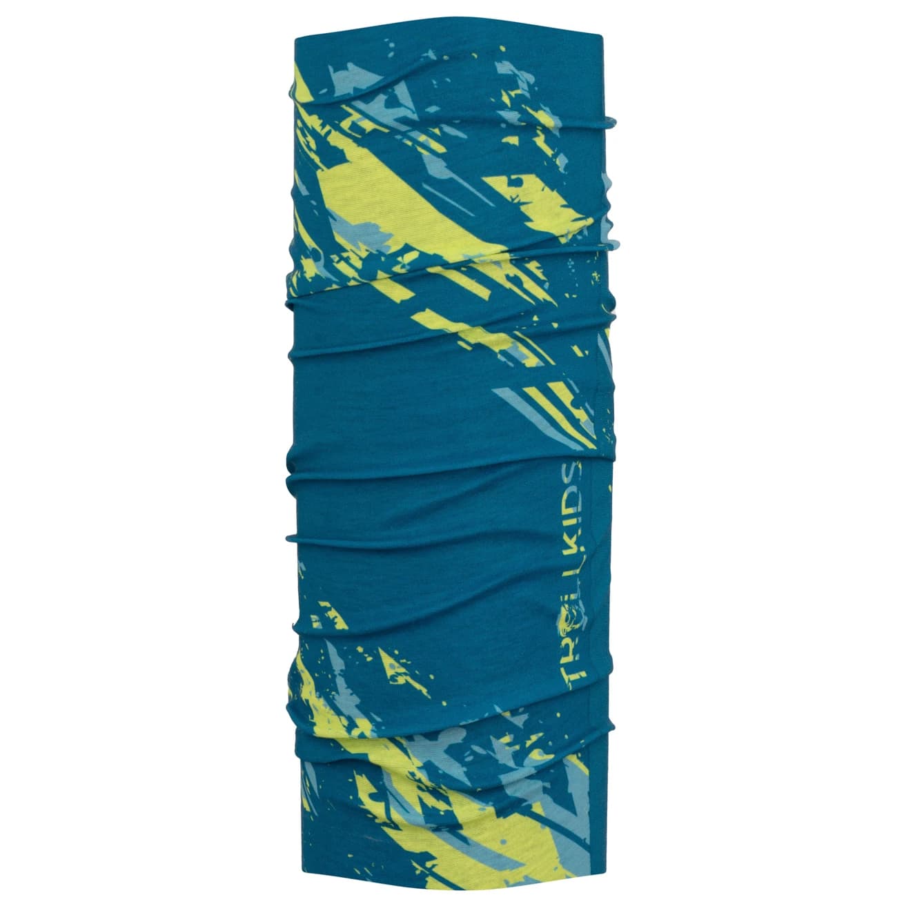 Детски шал Trollkids Kid's Northern Lights Multitube Neckerchief - Petrol / Lime / Dolphin Blue