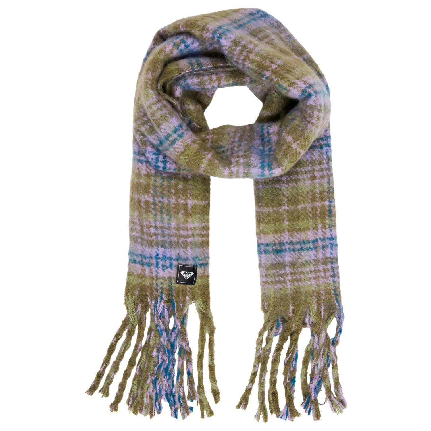 Шал Roxy Women's Cute Blush Scarf - Tartan Plaid Axs Oil Green