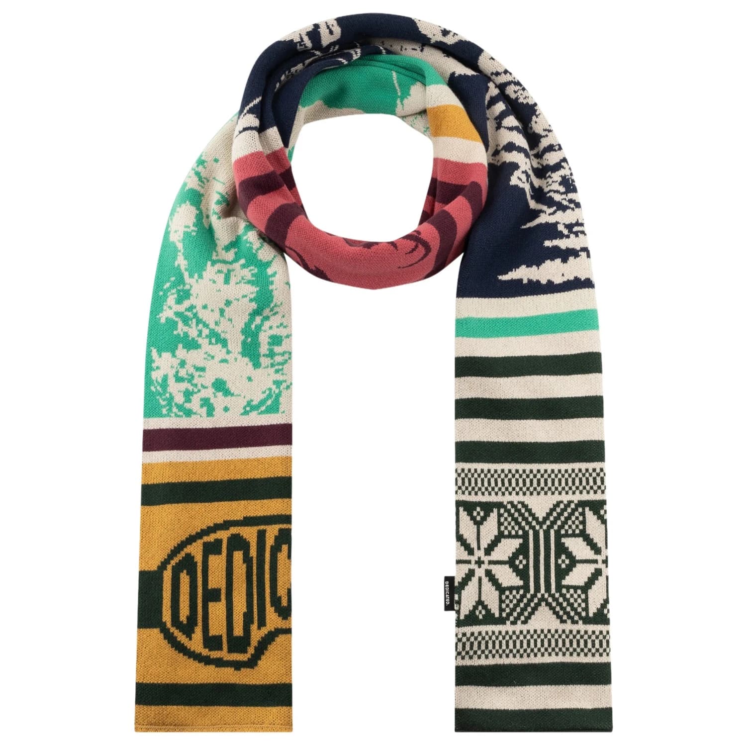 Шал Dedicated Scarf Rossberga Retro Ski Blocks Scarf - Multi Color