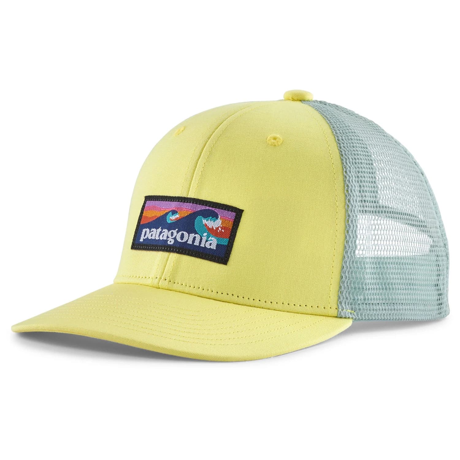 Детска шапка с козирка Patagonia Kid's Trucker Hat Cap - Boardshort Logo: Lemon Zest