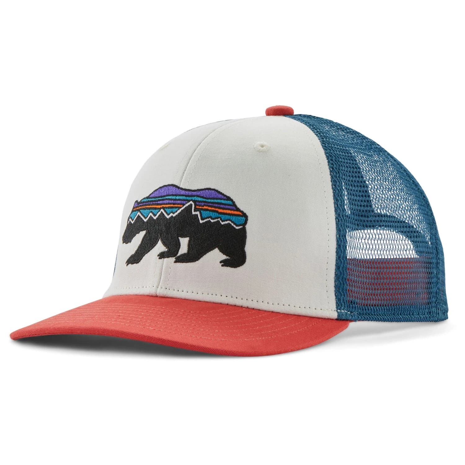 Детска шапка с козирка Patagonia Kid's Trucker Hat Cap - Fitz Roy Bear: Birch White