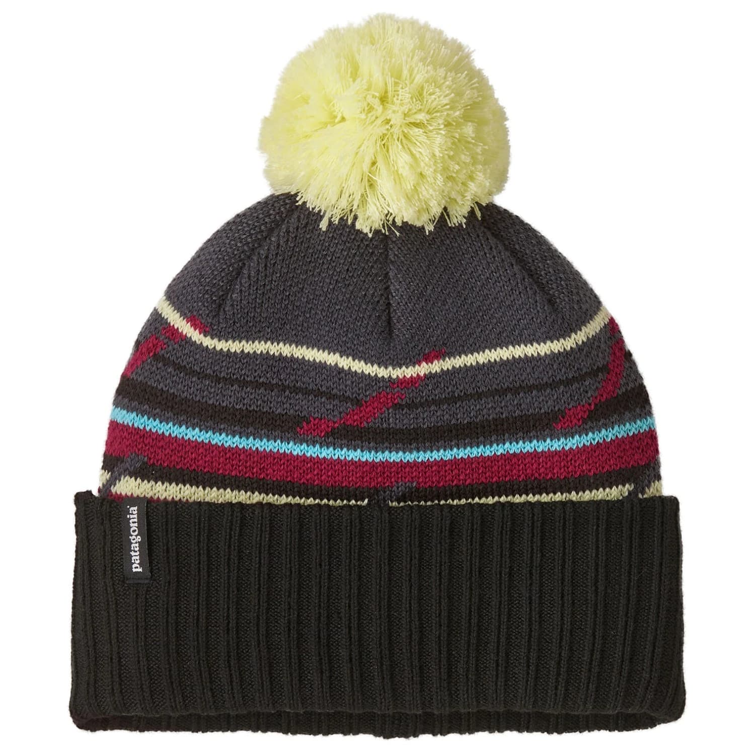 Детска зимна шапка (beanie) Patagonia Kid's Powder Town Beanie - Mountain Minded Geo: Smolder Blue