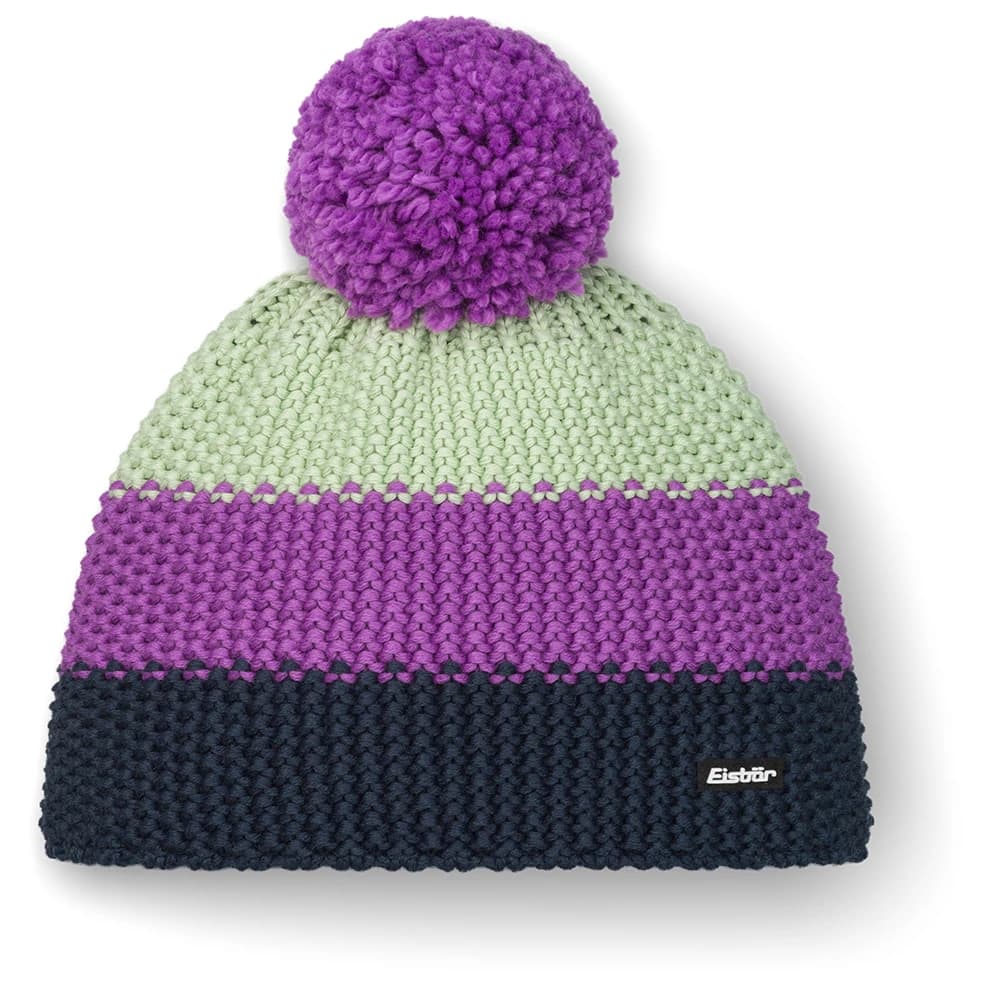 Детска зимна шапка (beanie) Eisbär Kid's Star Pompon Mütze - Dark Cobalt / Frozen Twilight / Arctic