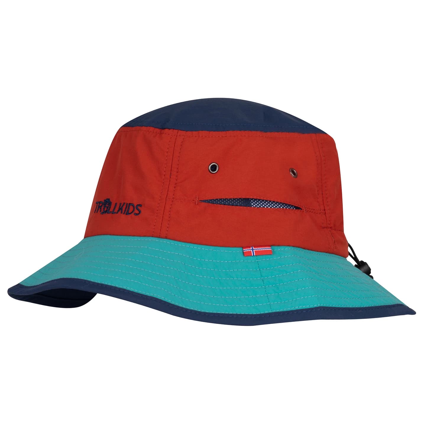 Детска шапка Trollkids Kids Trollfjord Hat - Red Clay / Blue Coral / Mystic Blue