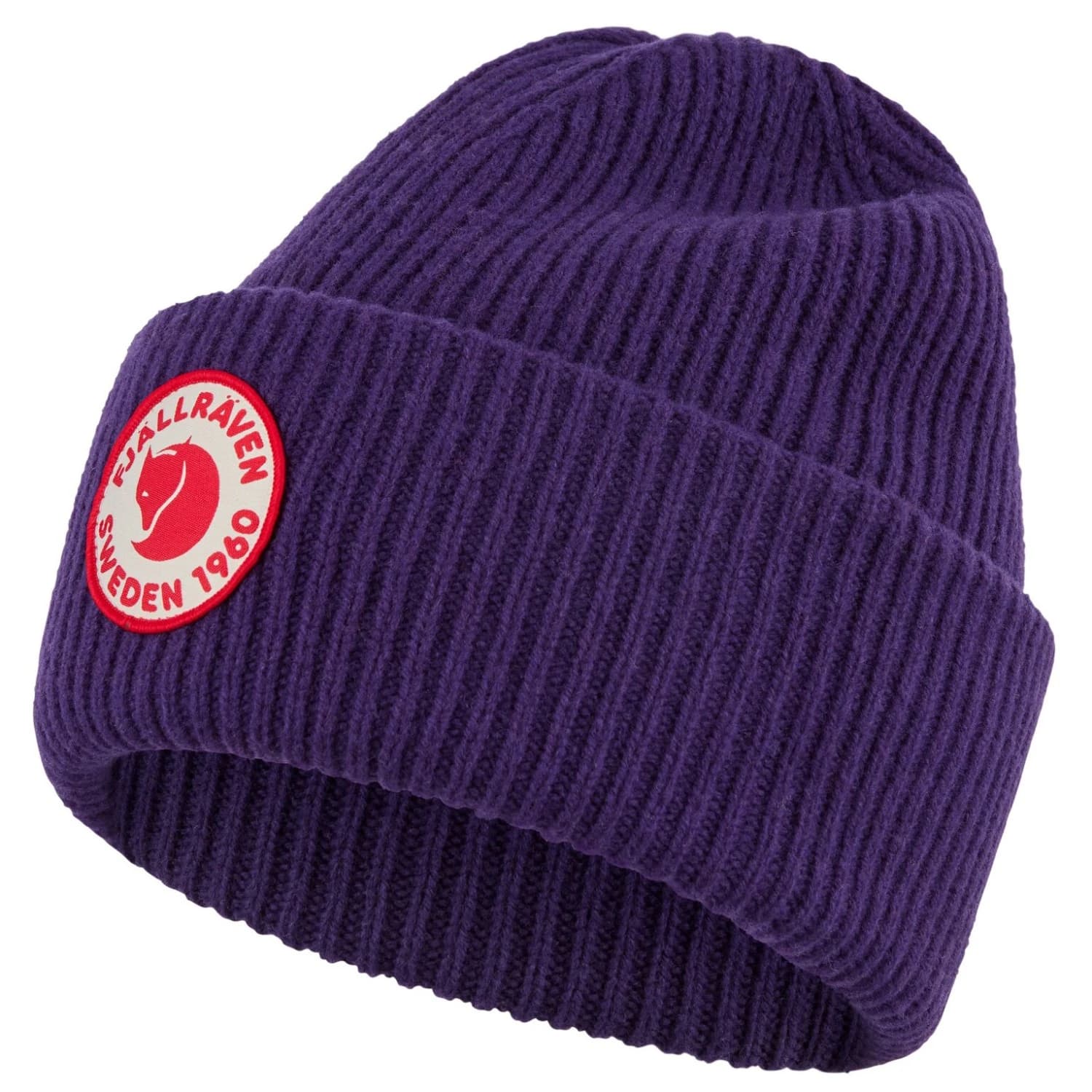 Зимна шапка (beanie) Fjällräven 1960 Logo Hat Beanie - Dark Violet