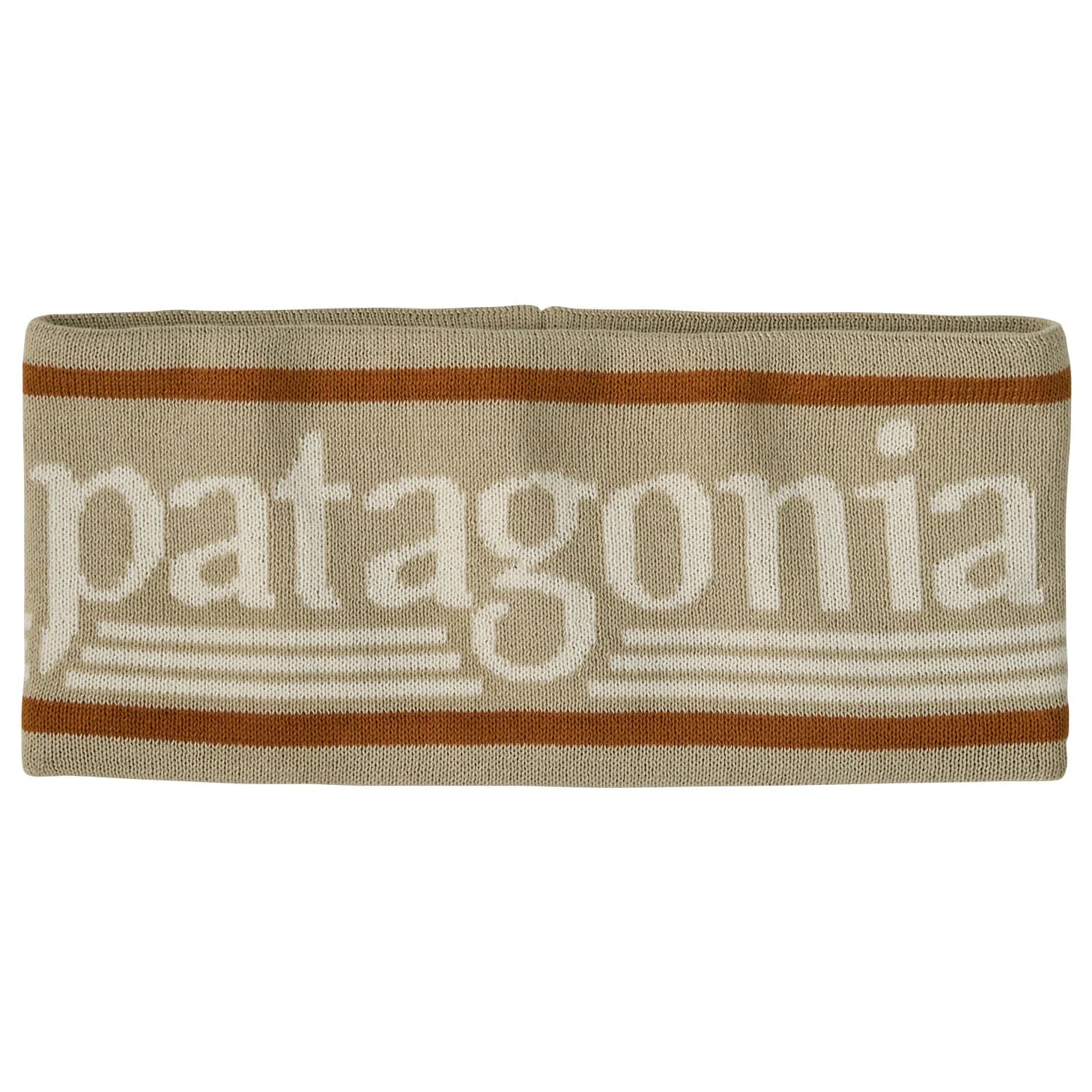 Лента за глава Patagonia Powder Town Headband - Hut Tripper Logo: Weathered Stone