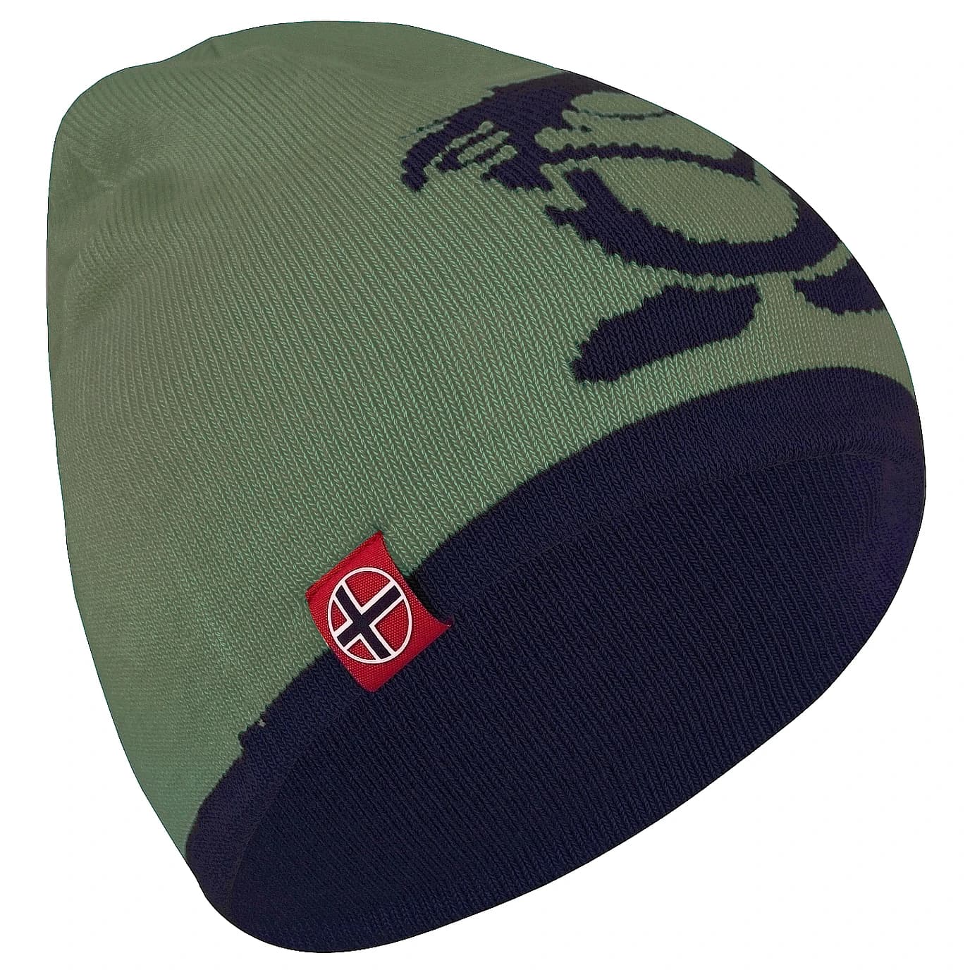 Детска зимна шапка (beanie) Trollkids Kid's Troll Beanie - Moss / Mystic Blue