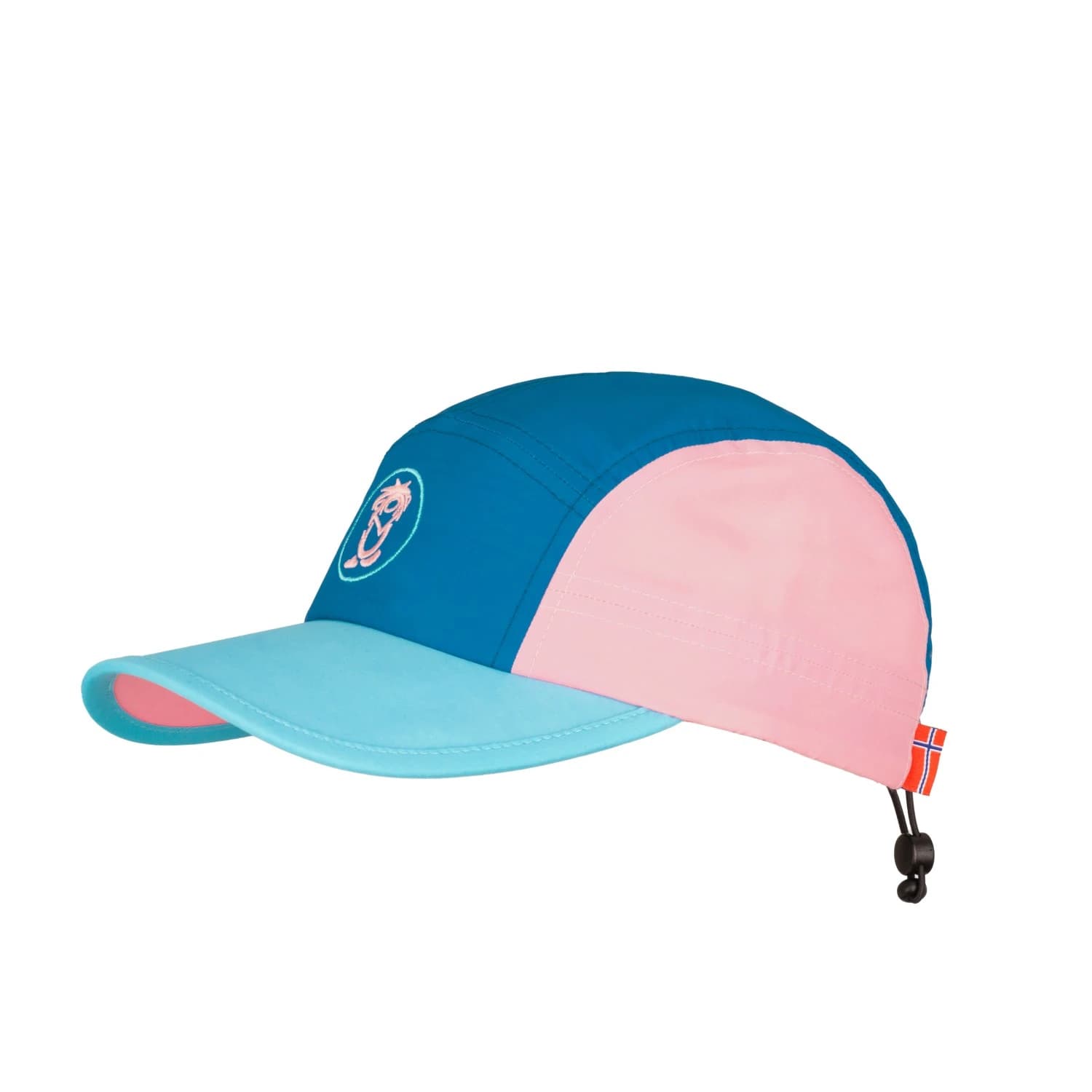Детска шапка с козирка Trollkids Kid's Troll Cap - Harbor Blue / Aqua Haze / Peony Rose