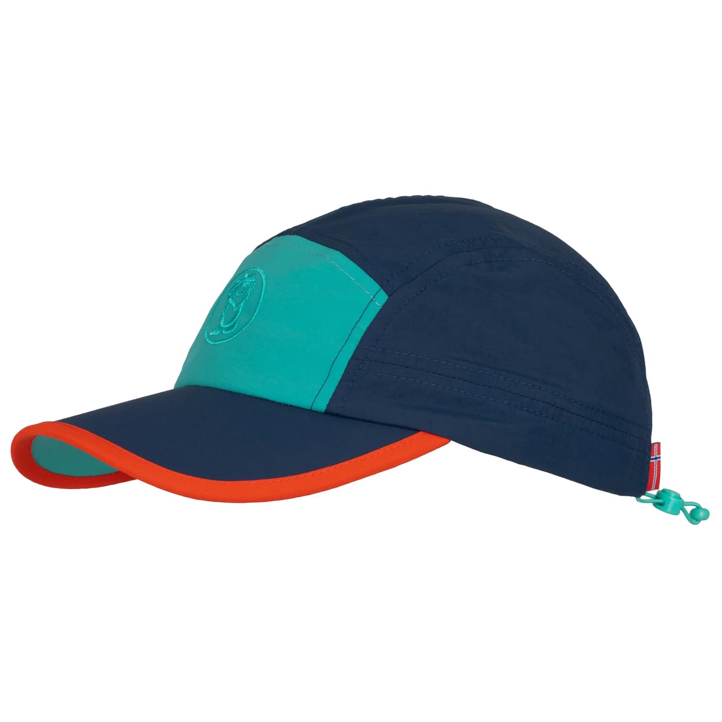 Детска шапка с козирка Trollkids Kid's Troll Cap - Mystic Blue / Blue Coral / Fire Red
