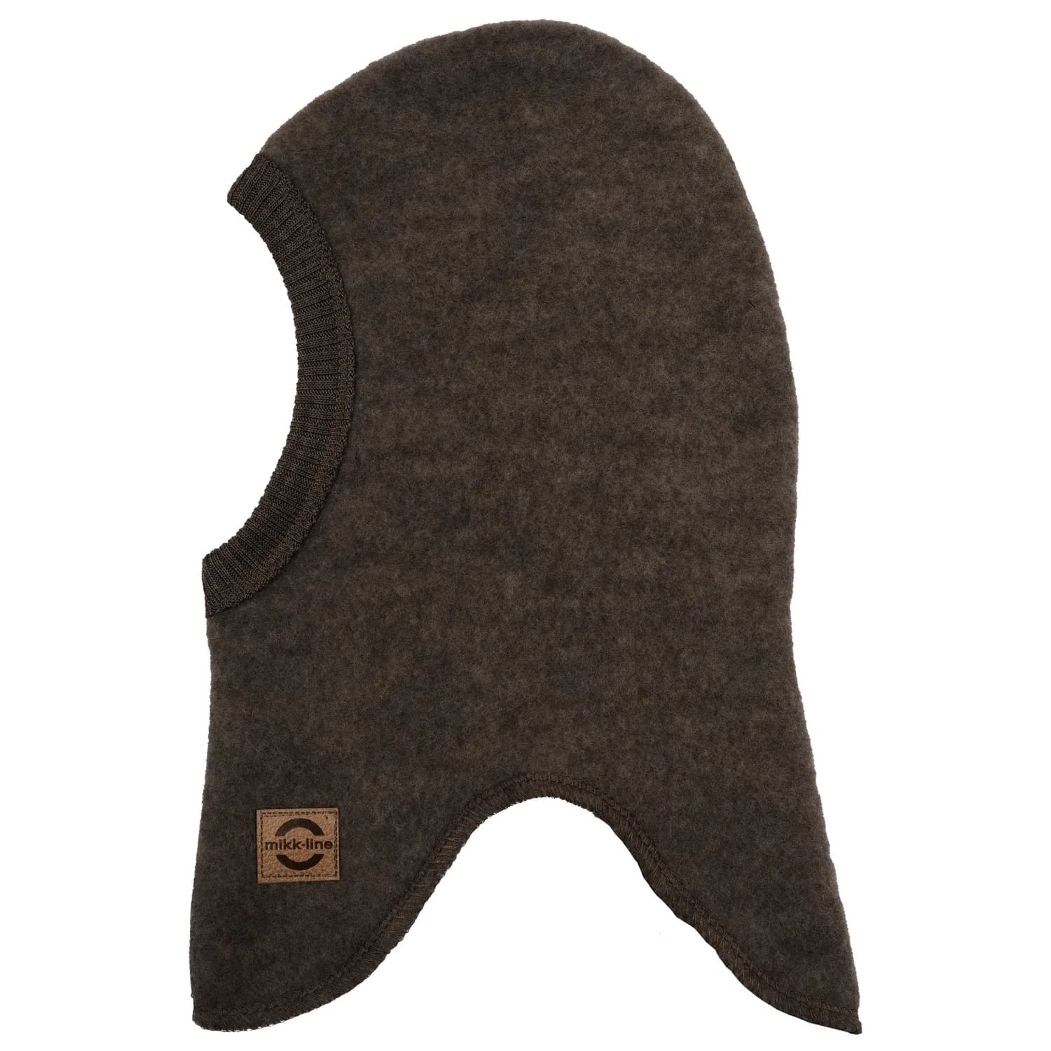 Детска балаклава Mikk-Line Kid's Wool Fullface Cap - Dark Brown Melange