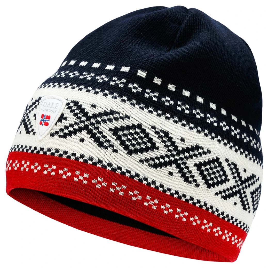 Зимна шапка (beanie) Dale of norway Dystingen Hat Beanie - Navy / Off-White / Raspberry