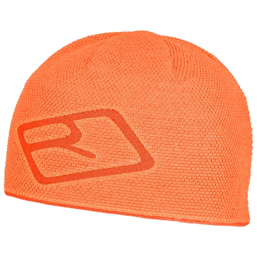 Зимна шапка (beanie) Ortovox Merino Logo Knit Beanie - Faded Tangerine