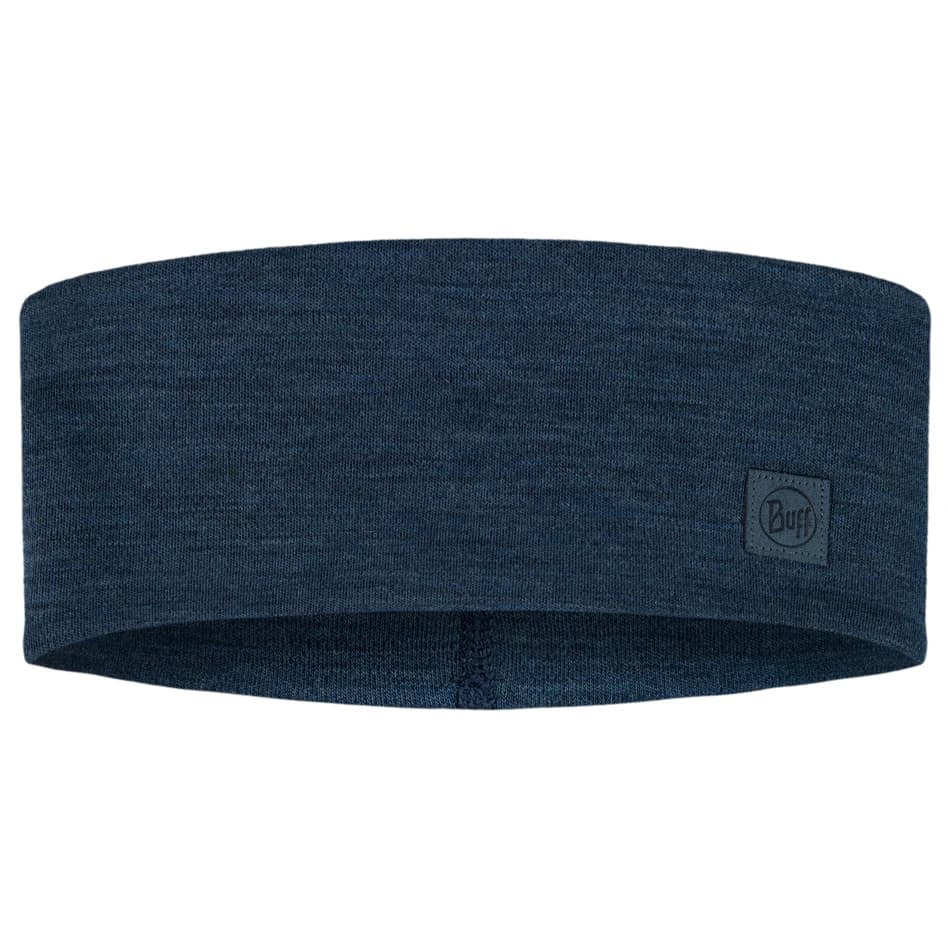 Лента за глава Buff Merino Wide Headband - Solid Night Blue