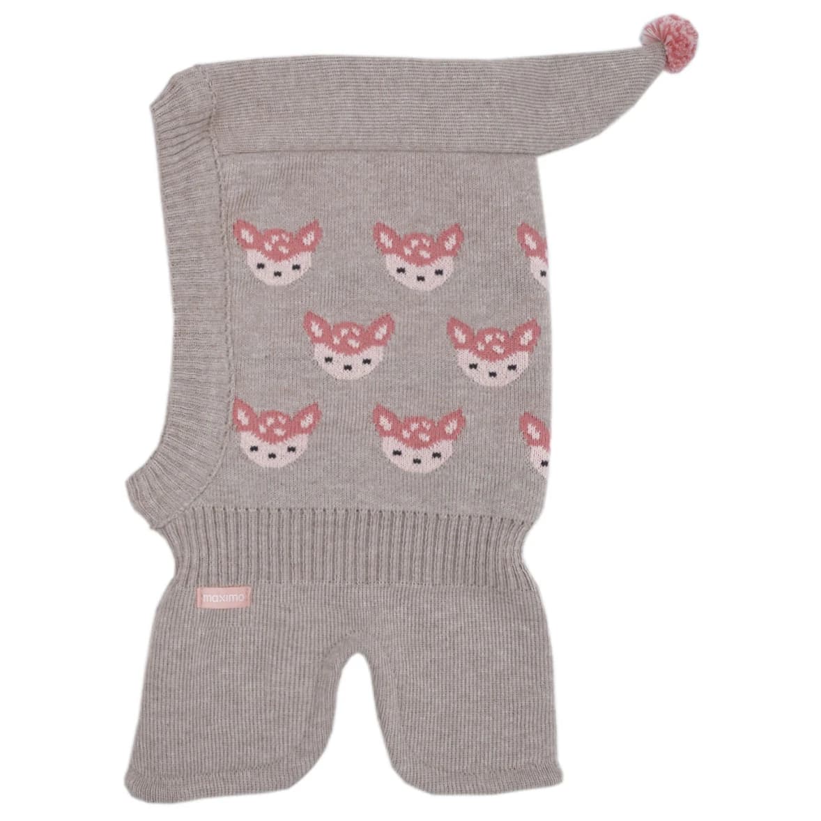 Балаклава Maximo Mini Girl-Schlupfmütze Reh Beanie - Buchemeliert