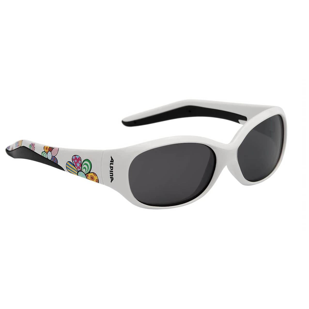 Детски слънчеви очила Alpina Flexxy Kids Black S3 Sunglasses - White Flower / Black