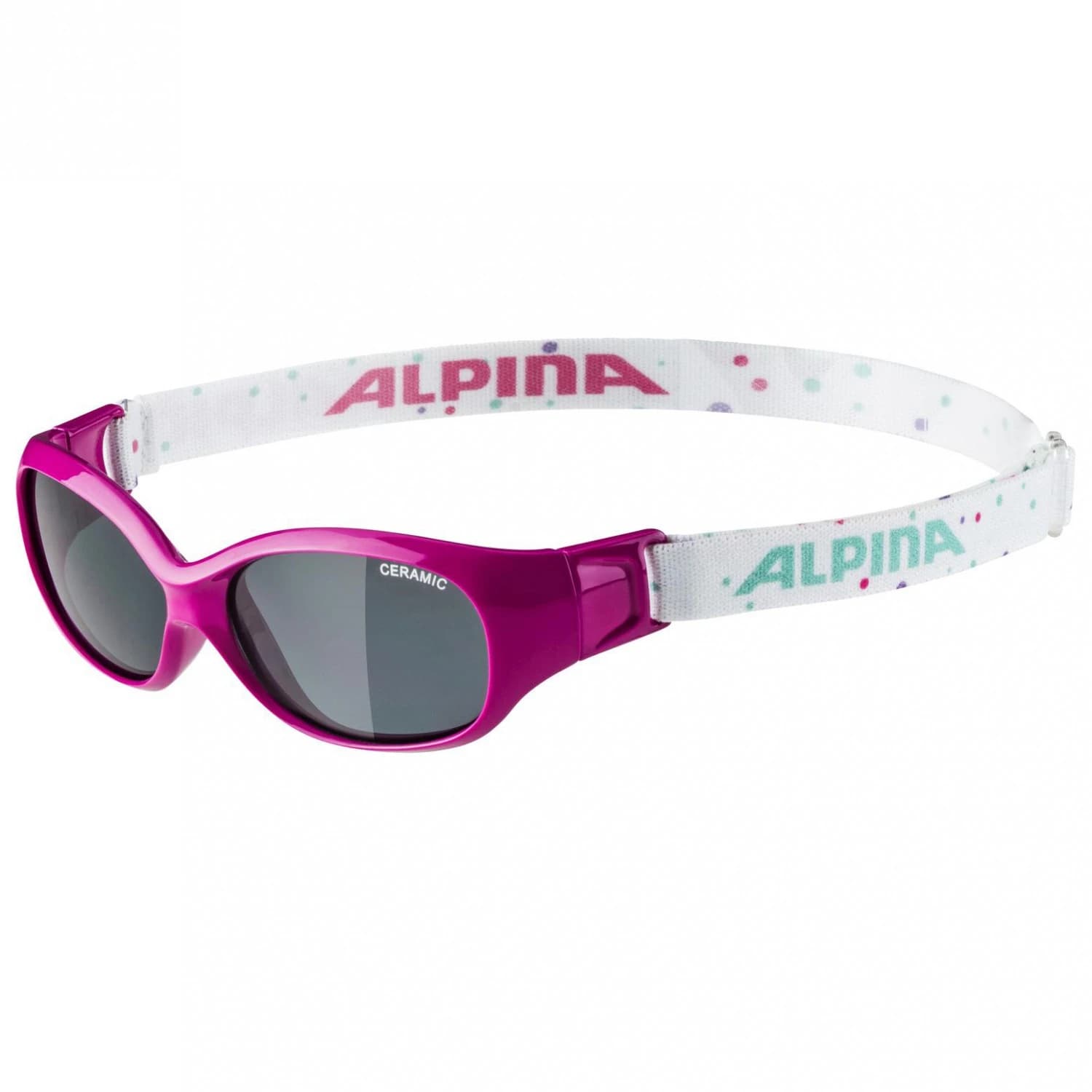 Детски слънчеви очила Alpina Sports Flexxy Kids Ceramic Black S3 Sunglasses - Pink / Dots / Black